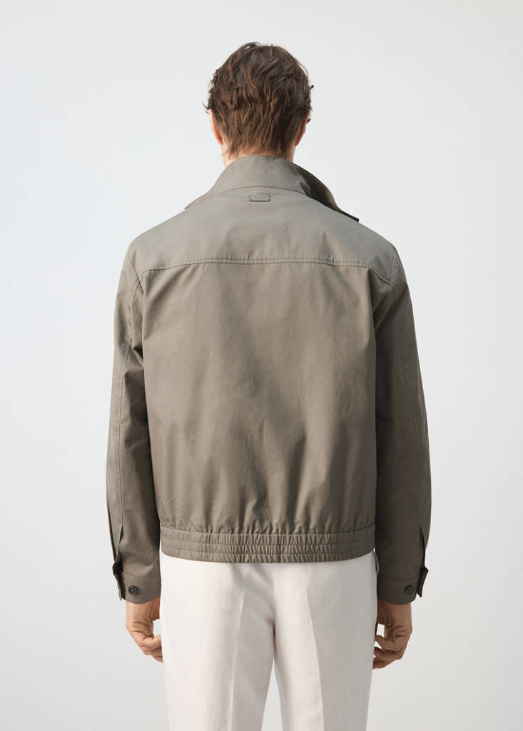 Wasserabweisende Jacke aus 100 % Baumwolle — Mittelbraun