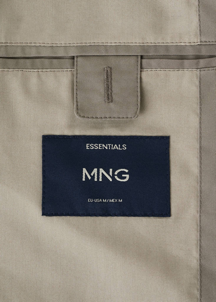 Wasserabweisende Jacke aus 100 % Baumwolle — Mittelbraun