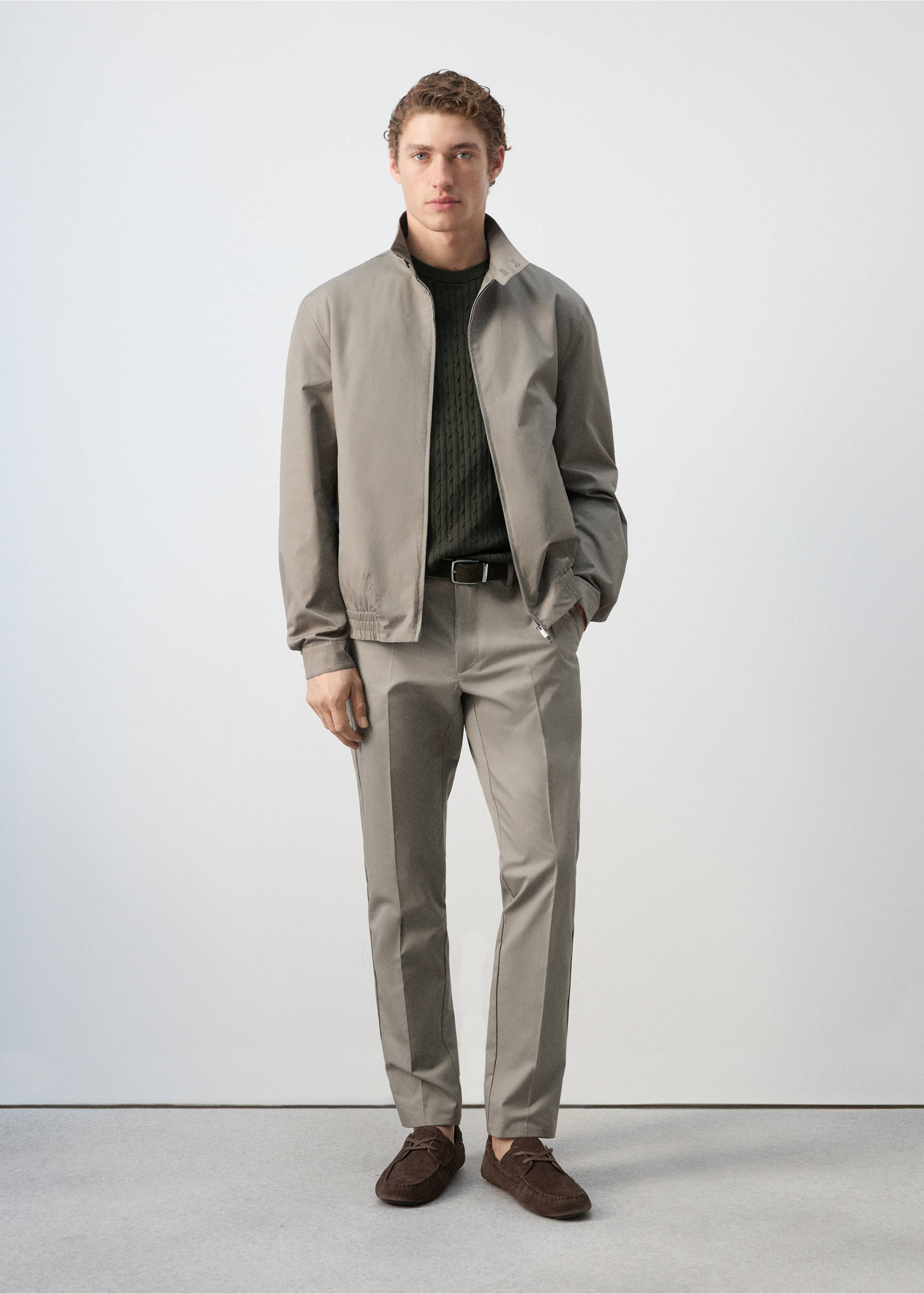 100% cotton water repellent jacket - General plane, Medium Brown. Ref: 27015934-01.