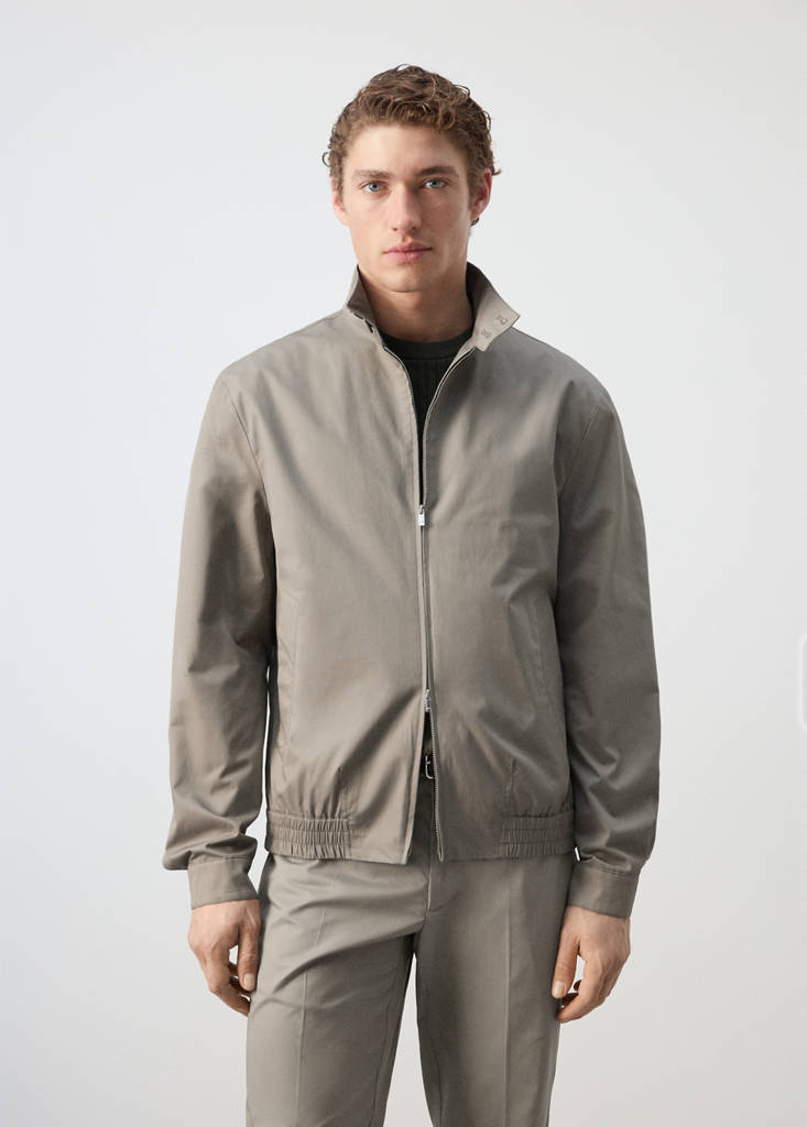 Wasserabweisende Jacke aus 100 % Baumwolle — Mittelbraun