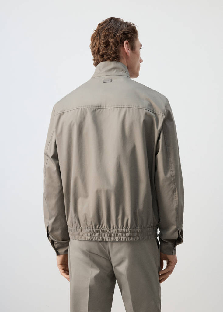 Wasserabweisende Jacke aus 100 % Baumwolle — Mittelbraun