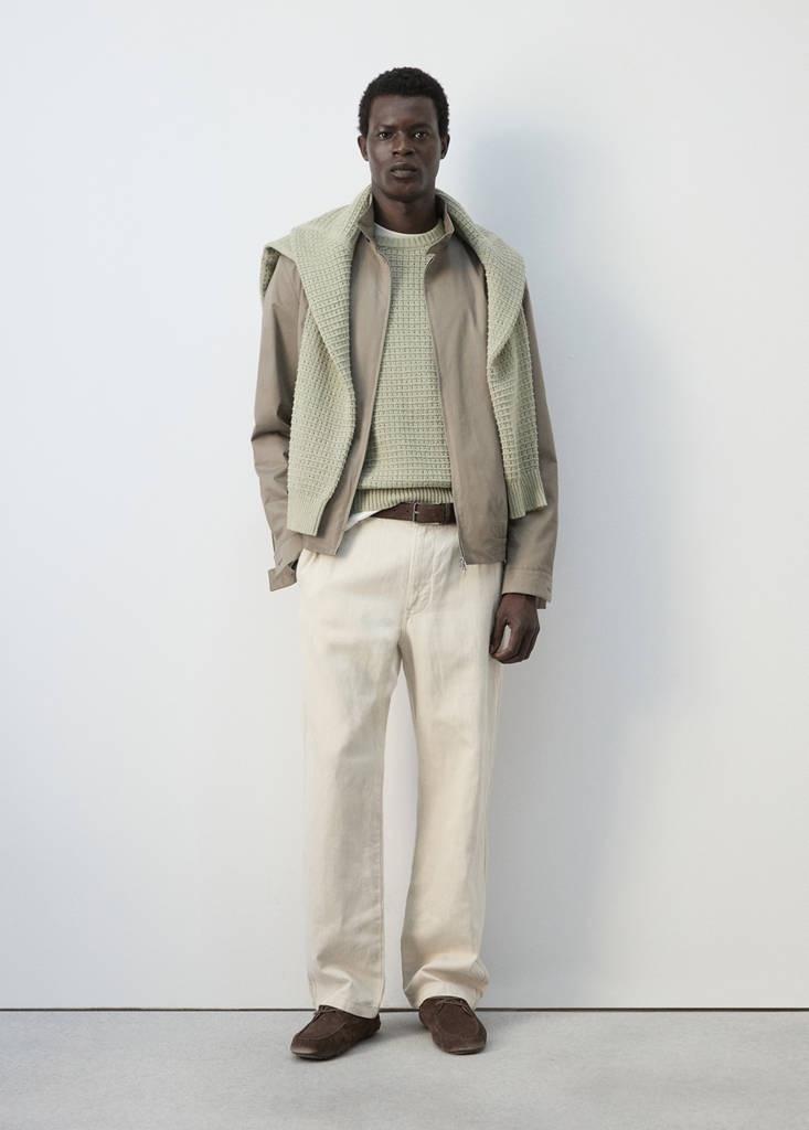 Wasserabweisende Jacke aus 100 % Baumwolle — Mittelbraun