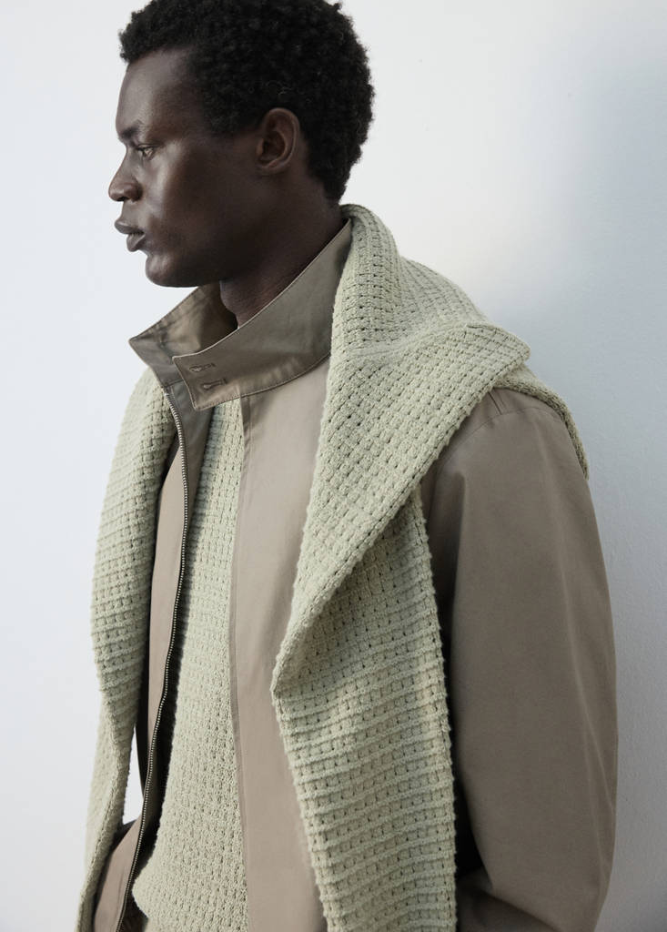 Wasserabweisende Jacke aus 100 % Baumwolle — Mittelbraun