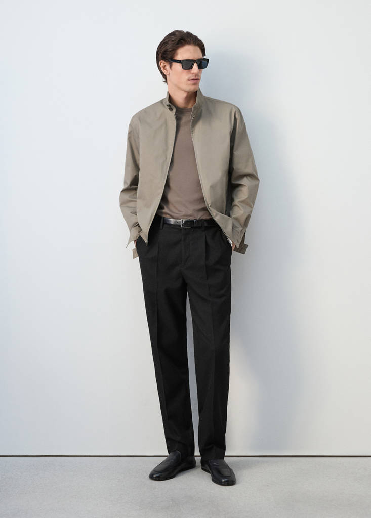 Wasserabweisende Jacke aus 100 % Baumwolle — Mittelbraun