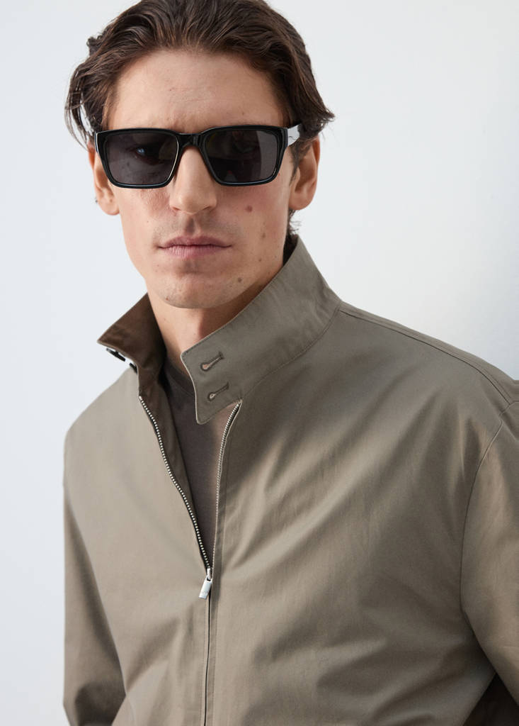 Wasserabweisende Jacke aus 100 % Baumwolle — Mittelbraun