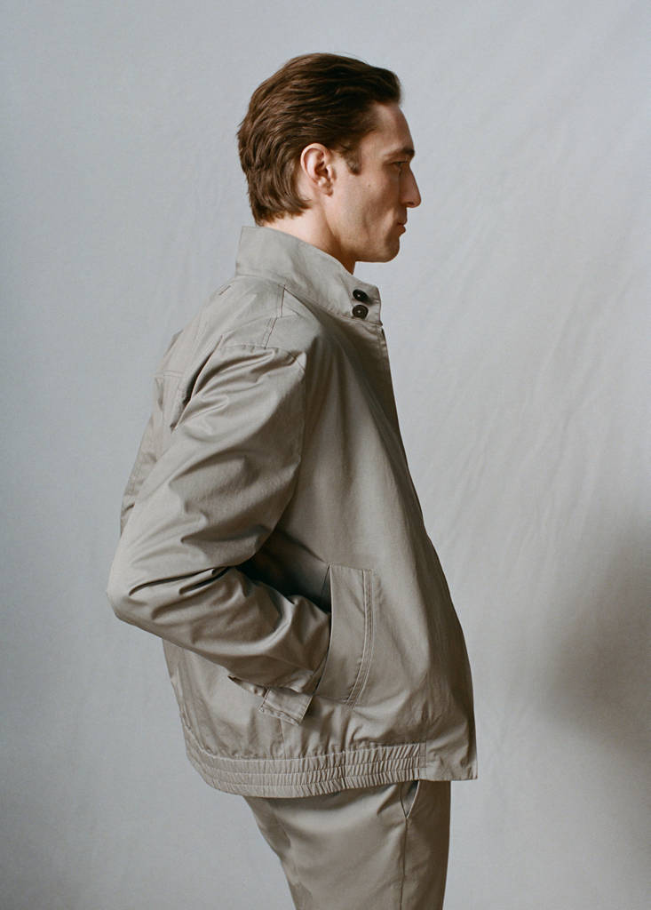 Wasserabweisende Jacke aus 100 % Baumwolle — Mittelbraun