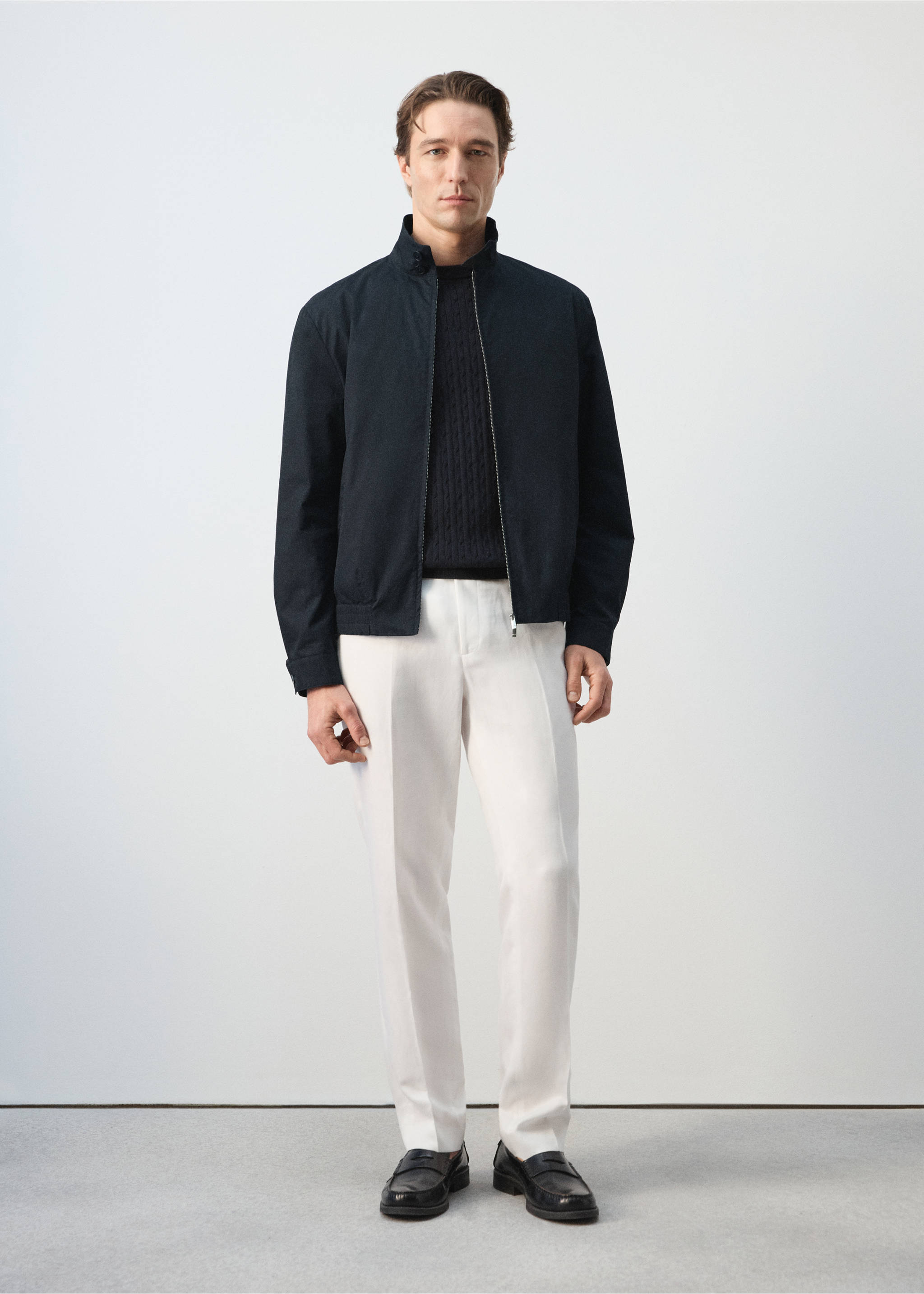 Cazadora 100% algodón water repellent - Plano general, Azul marino. Ref: 27015934-00.