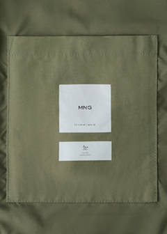 Water-repellent bomber jacket with detachable hood — Green 11