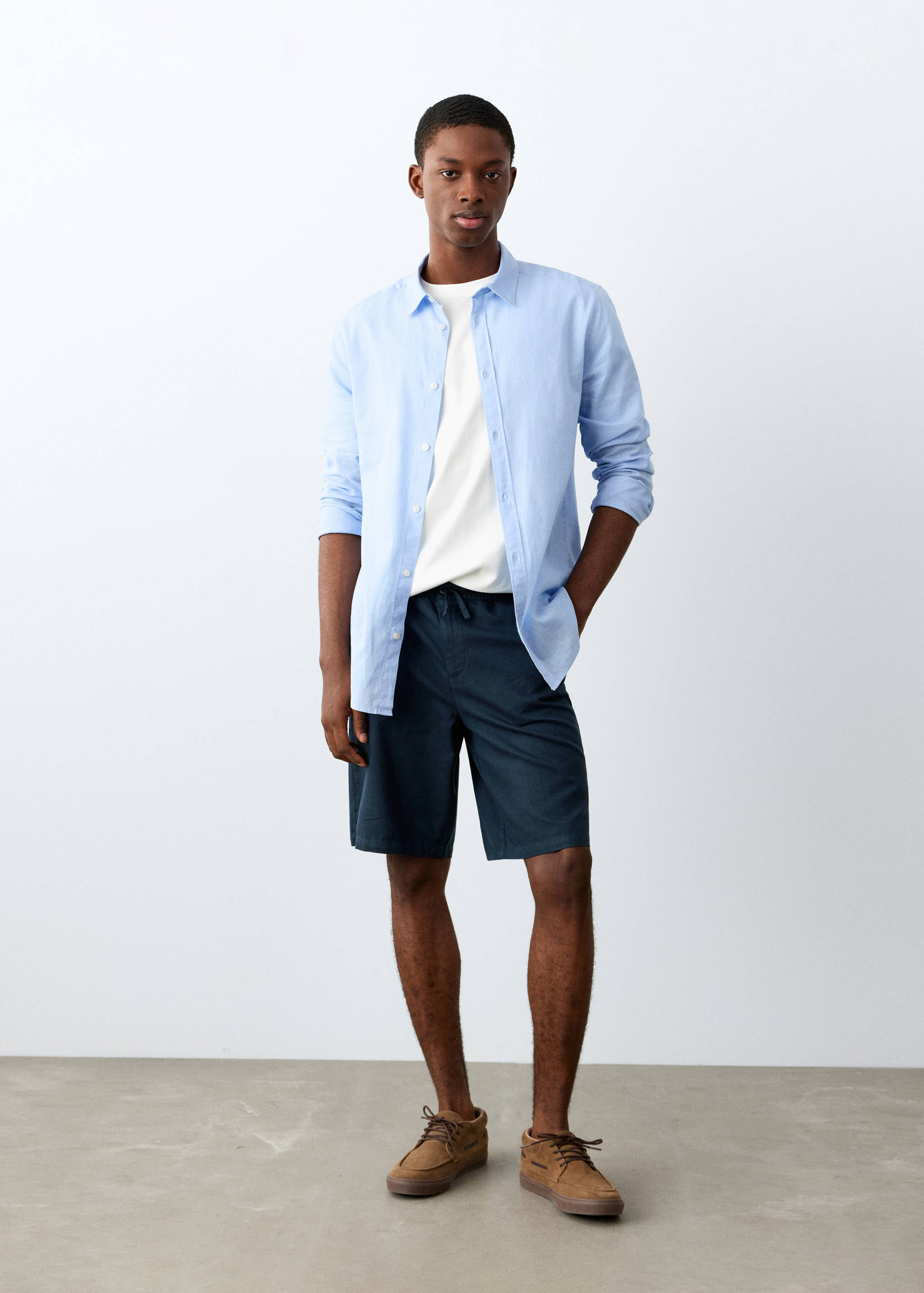 Bermudas algodón lino - Plano general