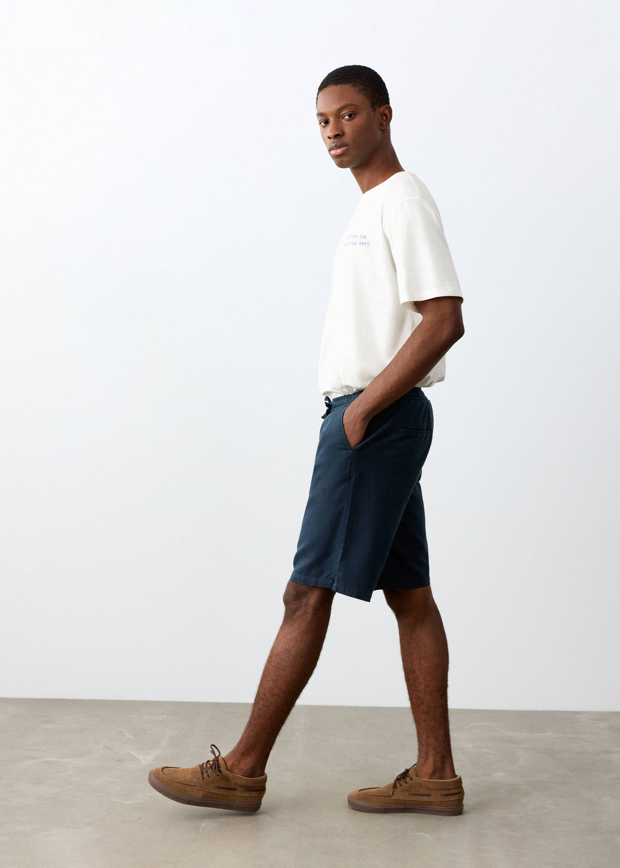 Bermudas algodón lino - Plano medio