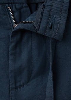 Linen cotton bermuda shorts — Navy 6