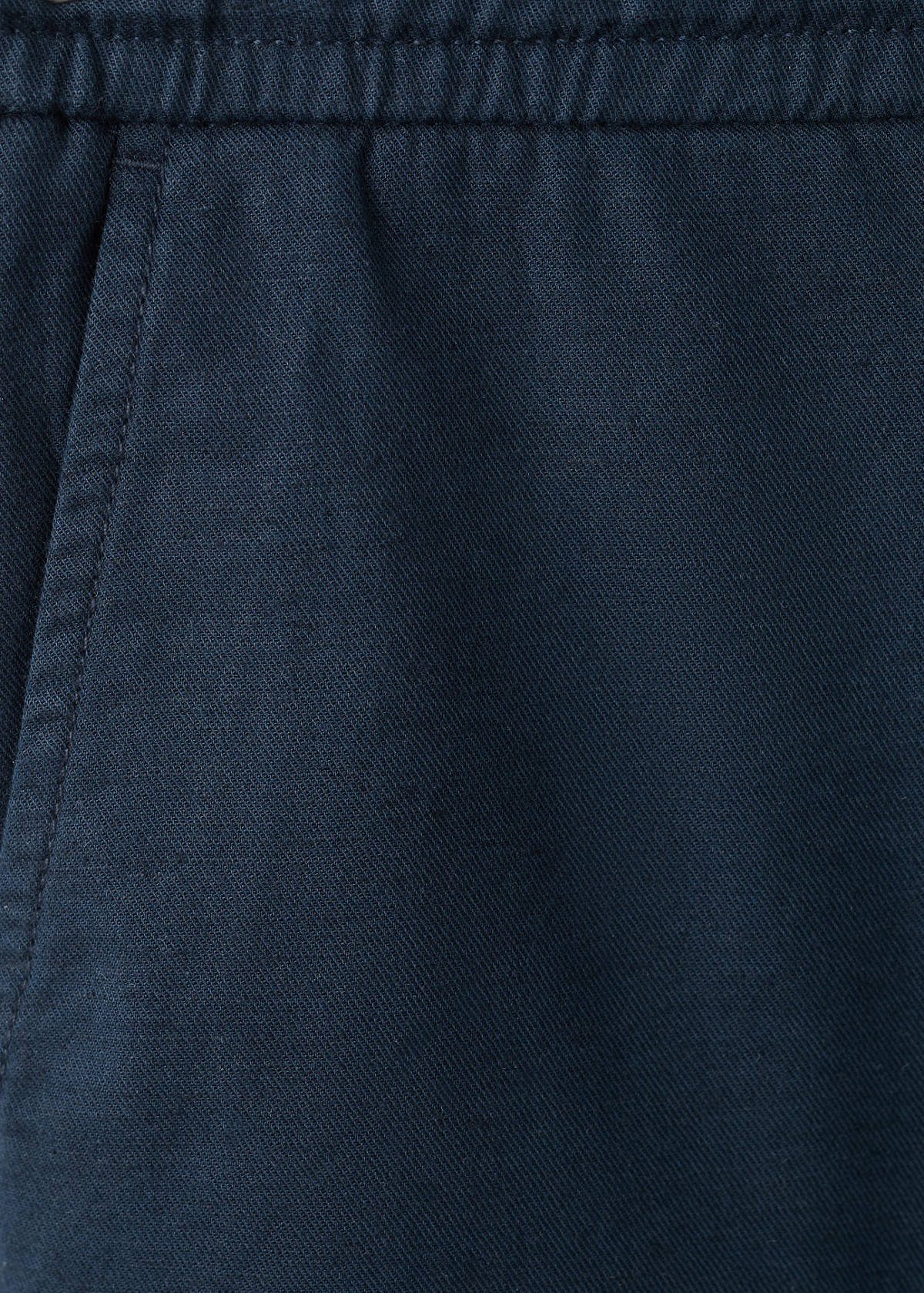 Linen cotton bermuda shorts — Navy