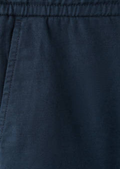 Linen cotton bermuda shorts — Navy 8