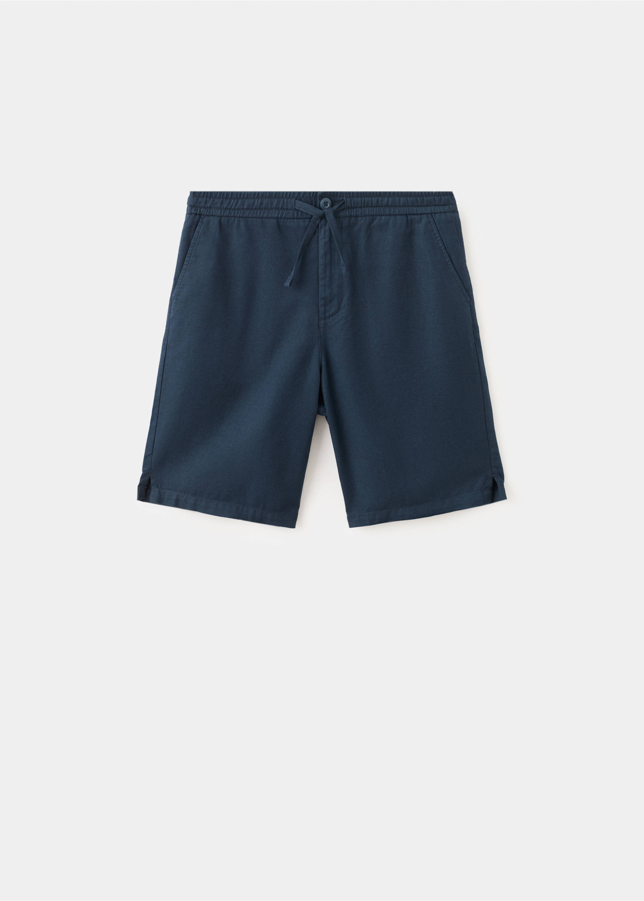 Bermudas algodón lino - Artículo sin modelo, Azul marino. Ref: 27015937-00.