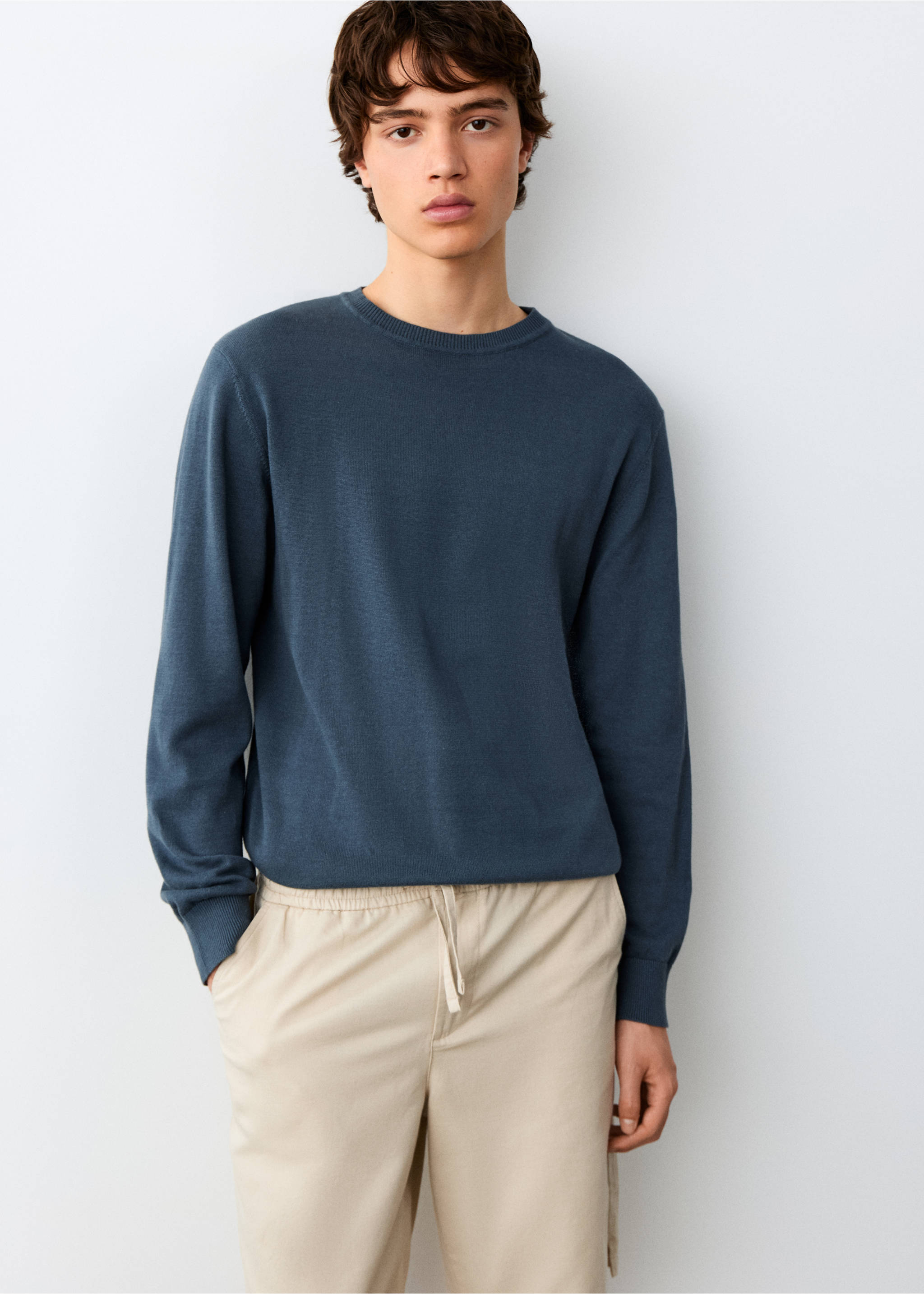 Cotton Bermuda shorts - Details of the article 1, Sand. Ref: 27015938-00.