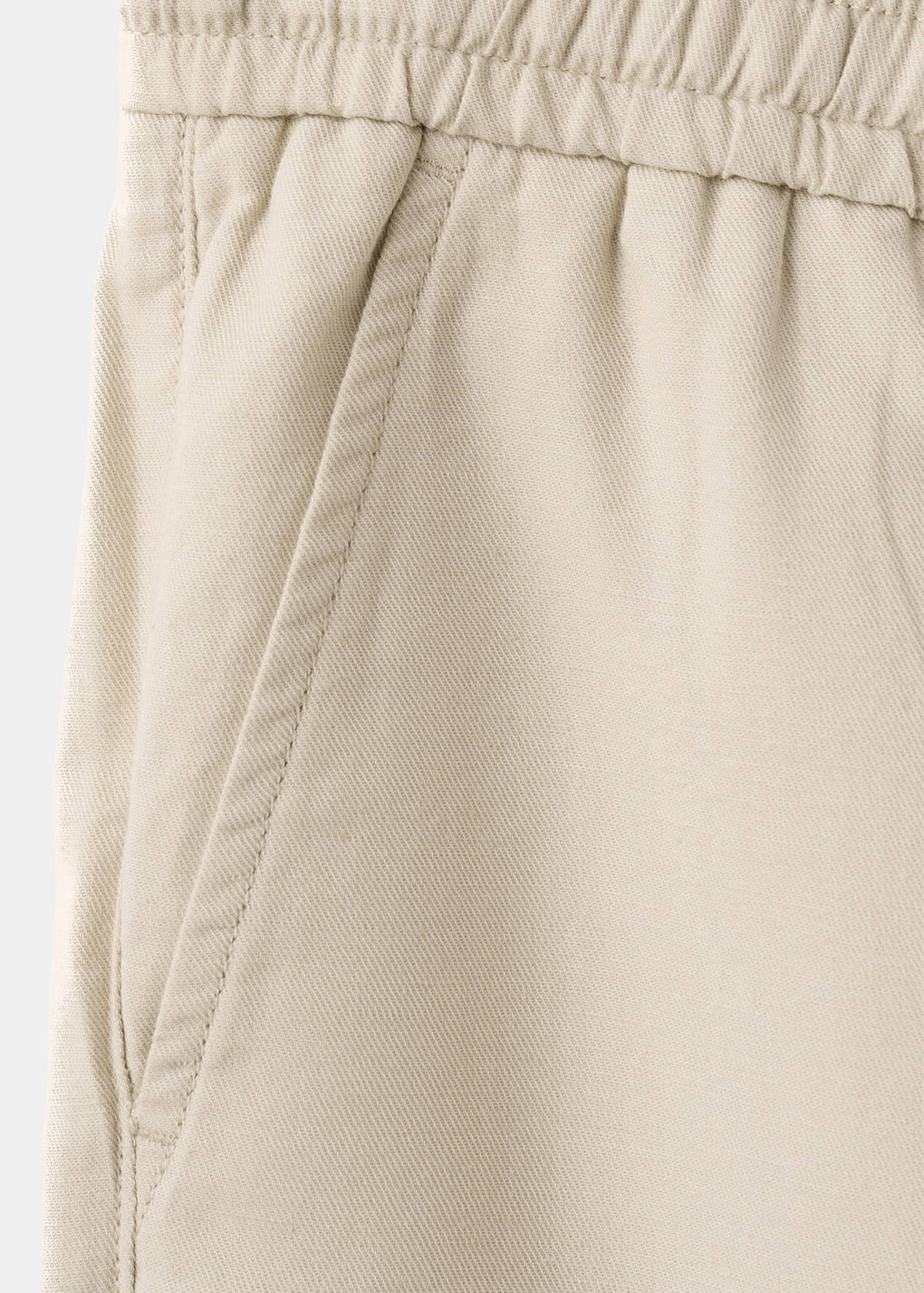 Linen cotton bermuda shorts — Sand