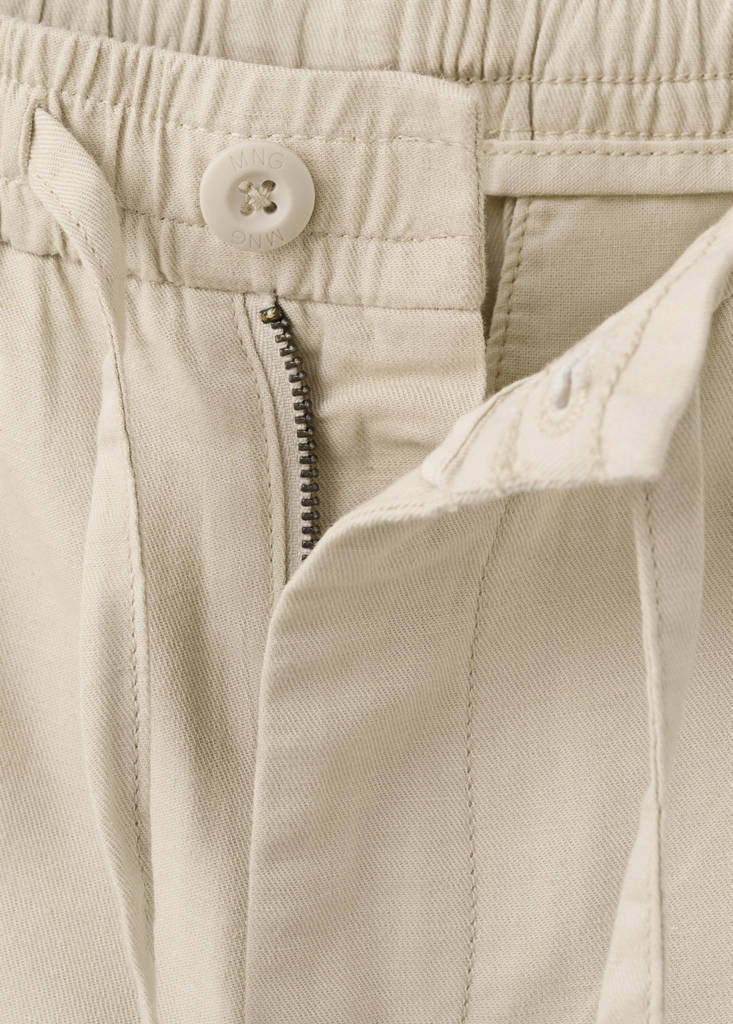 Linen cotton bermuda shorts — Sand
