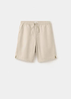 Linen cotton bermuda shorts — Sand 3