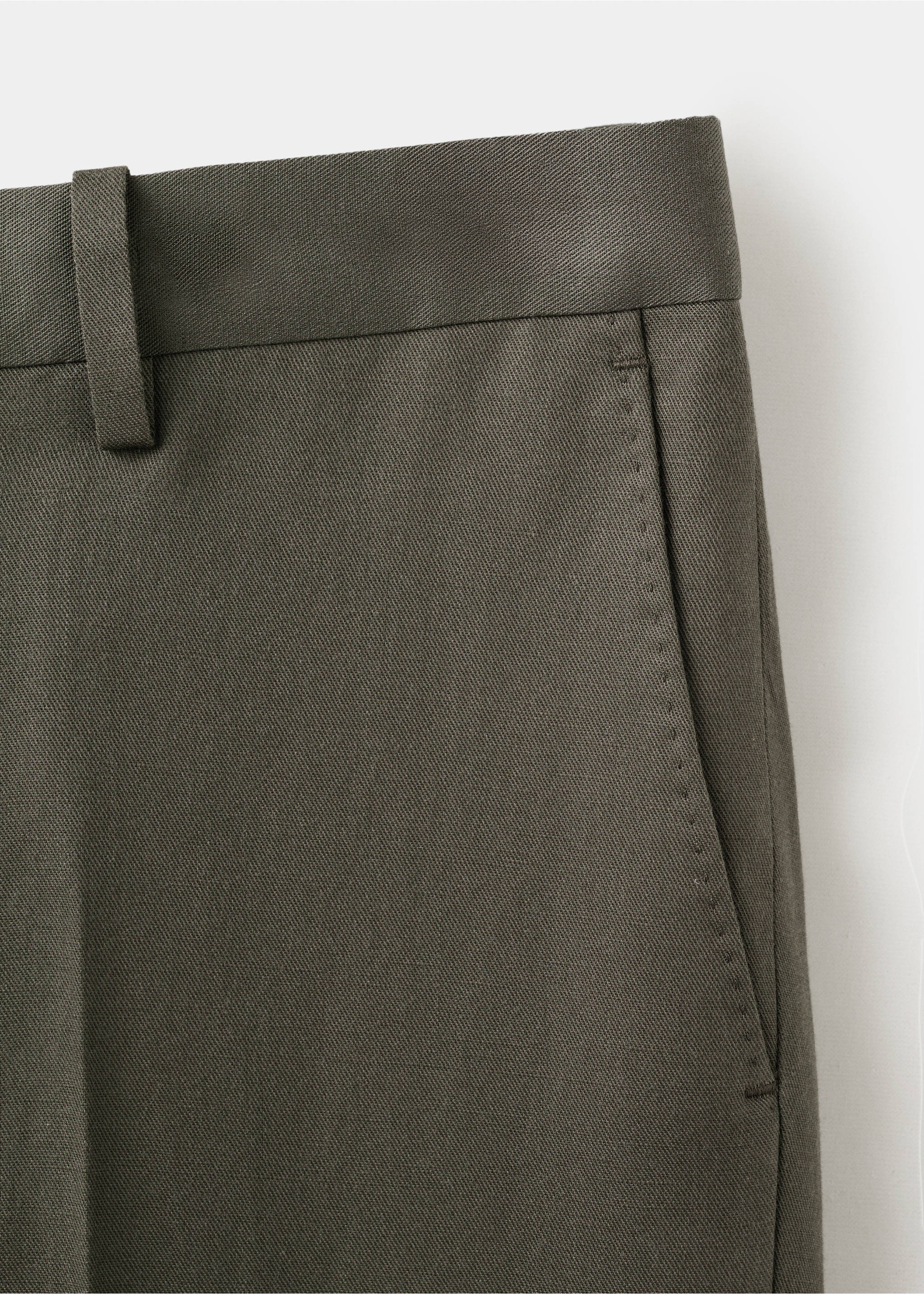 Pantalón traje Amalfi slim fit - Detalle del artículo 0, Khaki. Ref: 27015939-00.