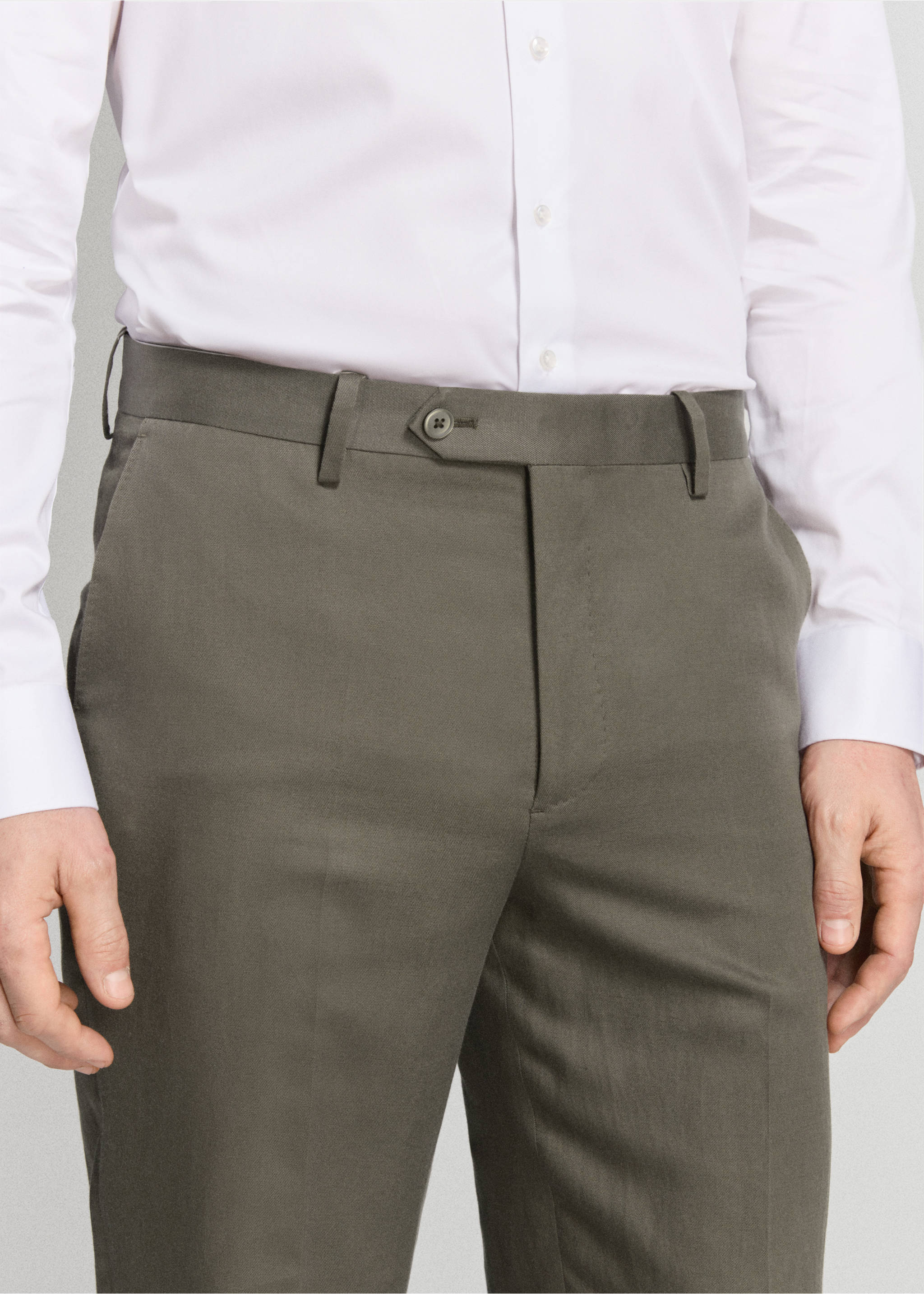 Slim-Fit-Anzughose Amalfi - Detail des Artikels 1, Khaki. Ref: 27015939-02.