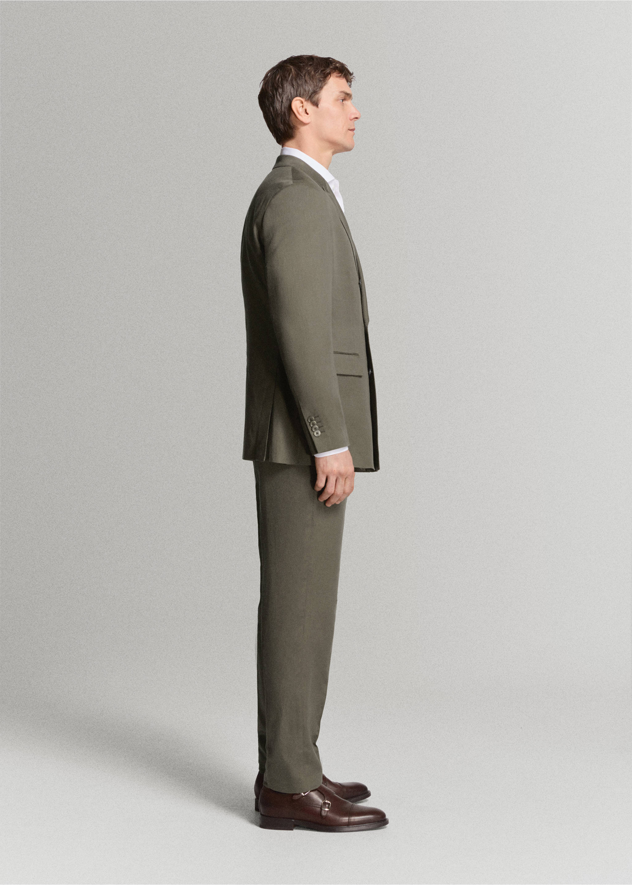 Slim-Fit-Anzughose Amalfi - Detail des Artikels 4, Khaki. Ref: 27015939-02.