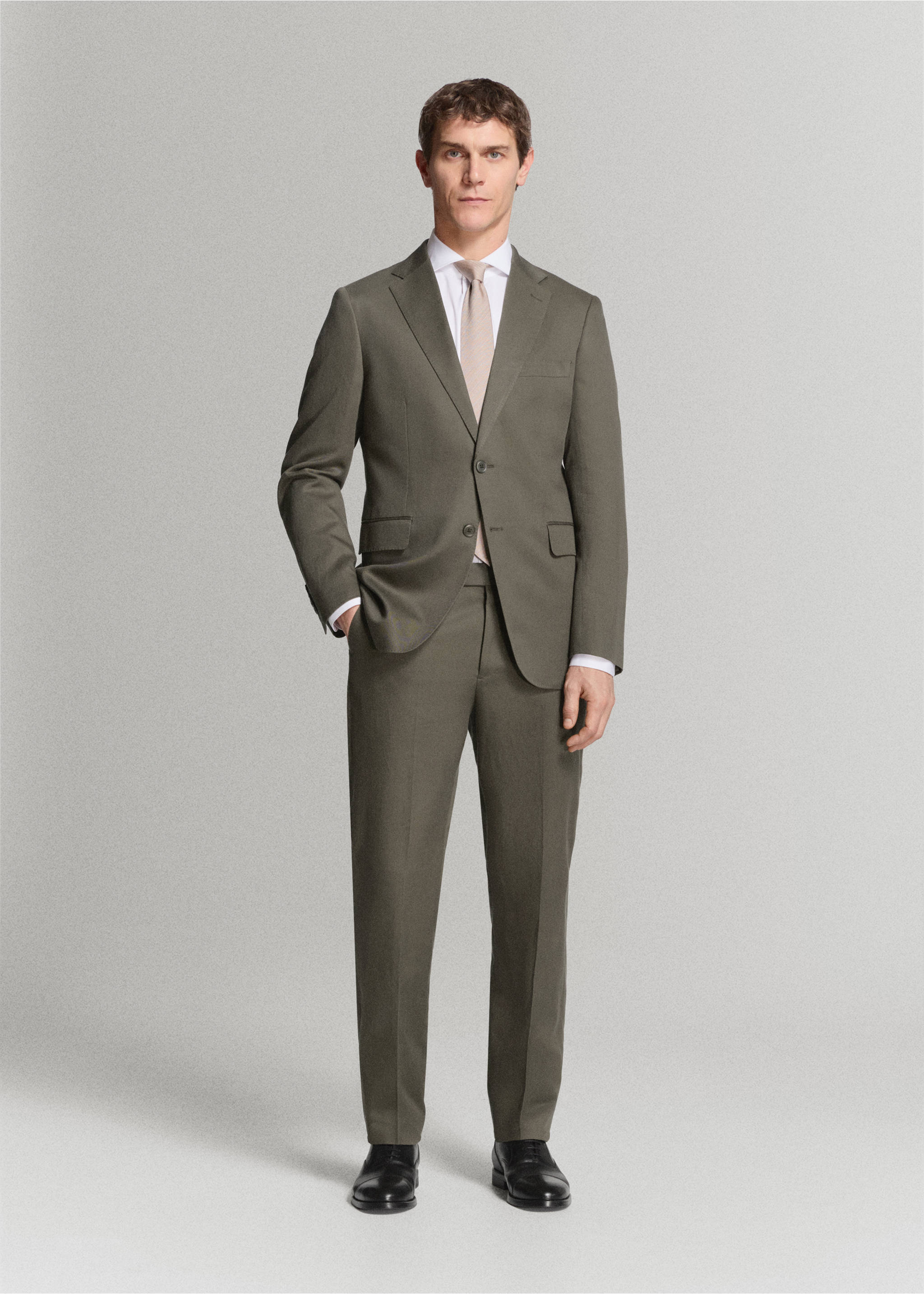 Slim-Fit-Anzughose Amalfi - Allgemeine Ansicht, Khaki. Ref: 27015939-03.