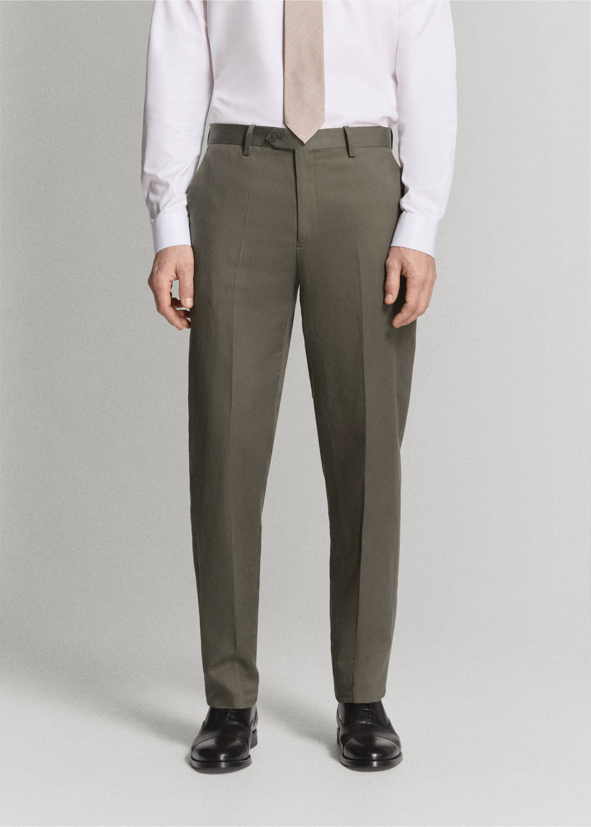 Slim-Fit-Anzughose Amalfi - Mittlere Ansicht, Khaki. Ref: 27015939-03.