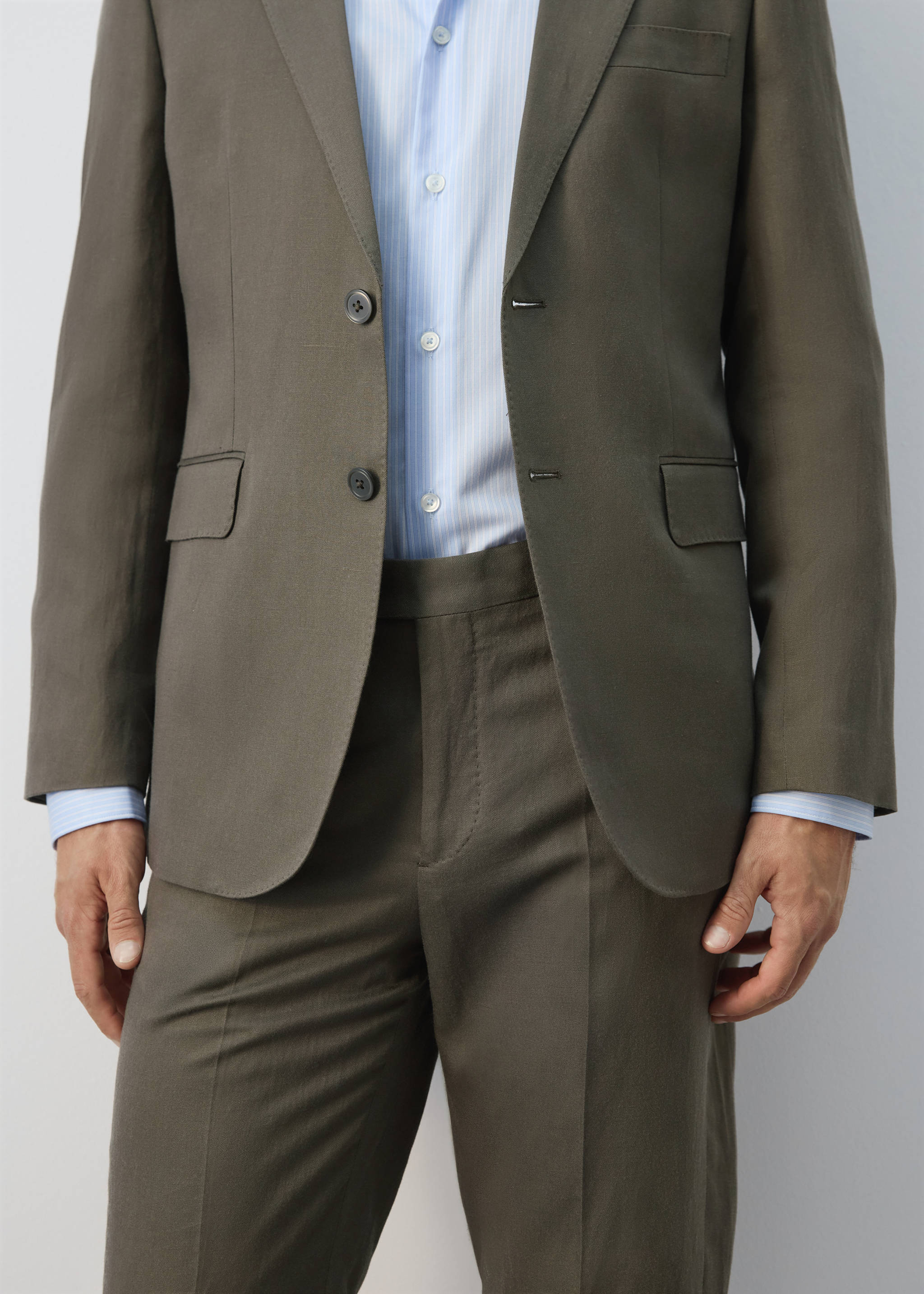 Amalfi slim fit suit trousers - Detailed view of the collar