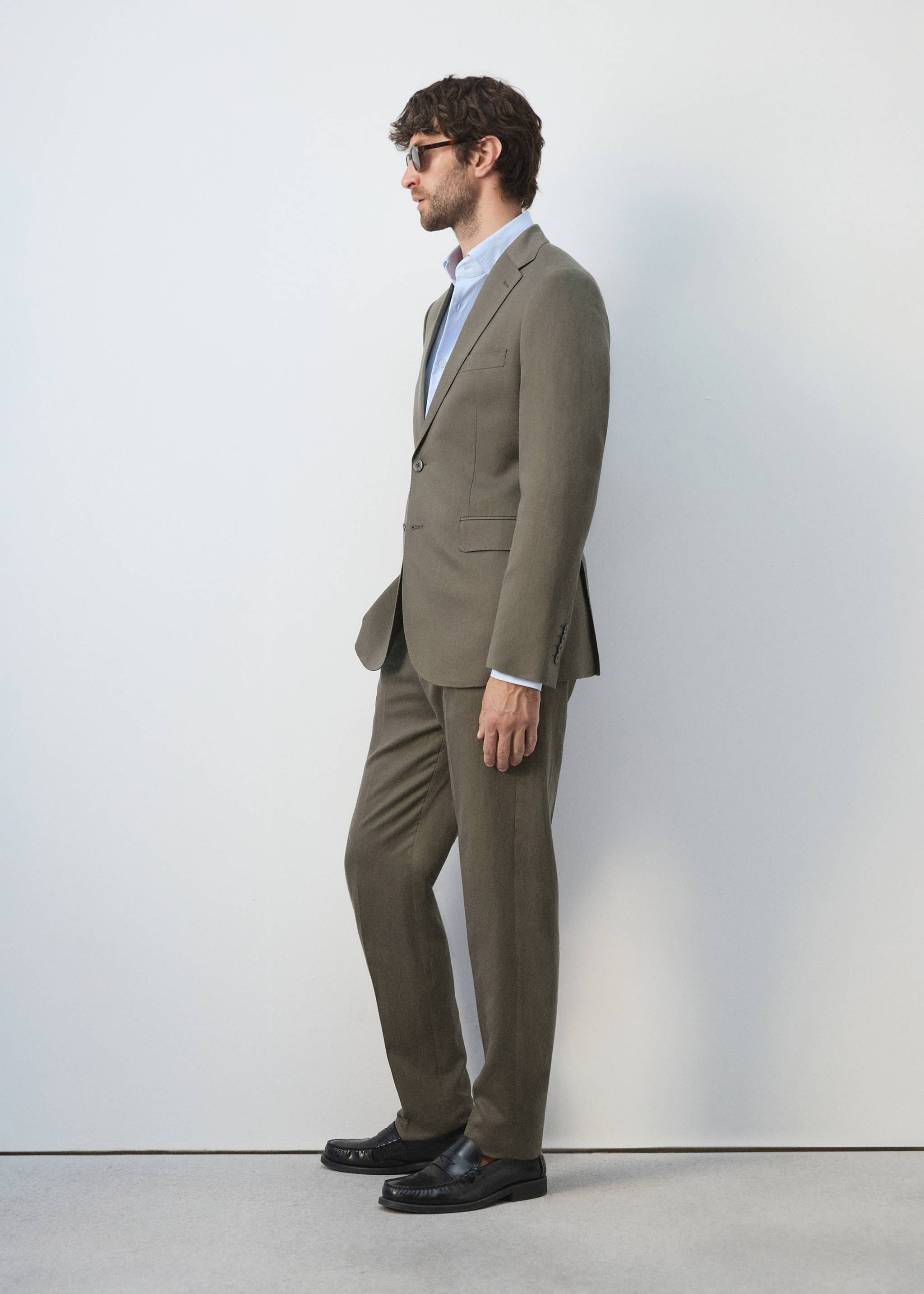 Amalfi slim fit suit trousers - Detailed view of the chest