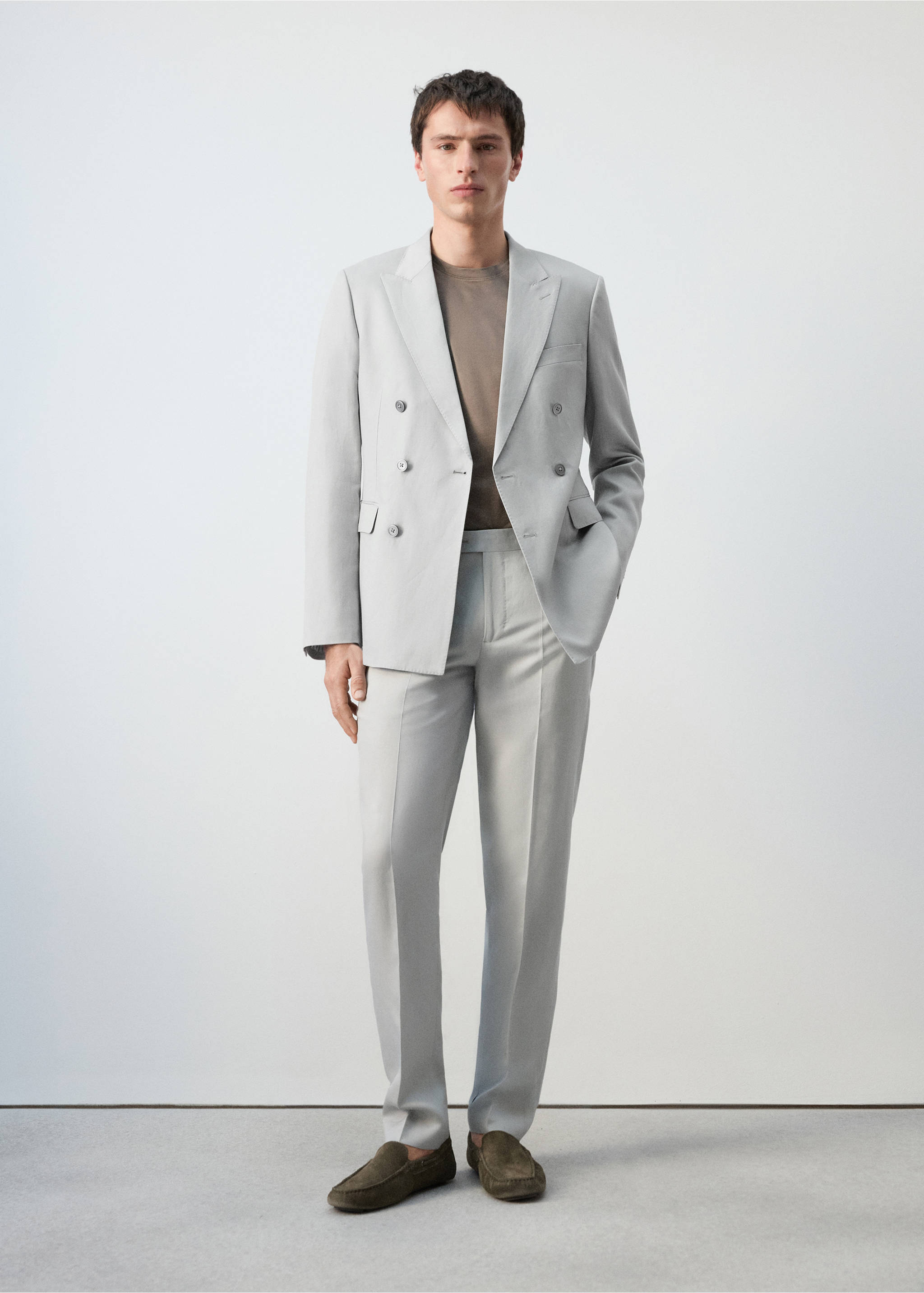 Amalfi slim fit suit trousers - General plane, Sky Blue. Ref: 27015940-00.