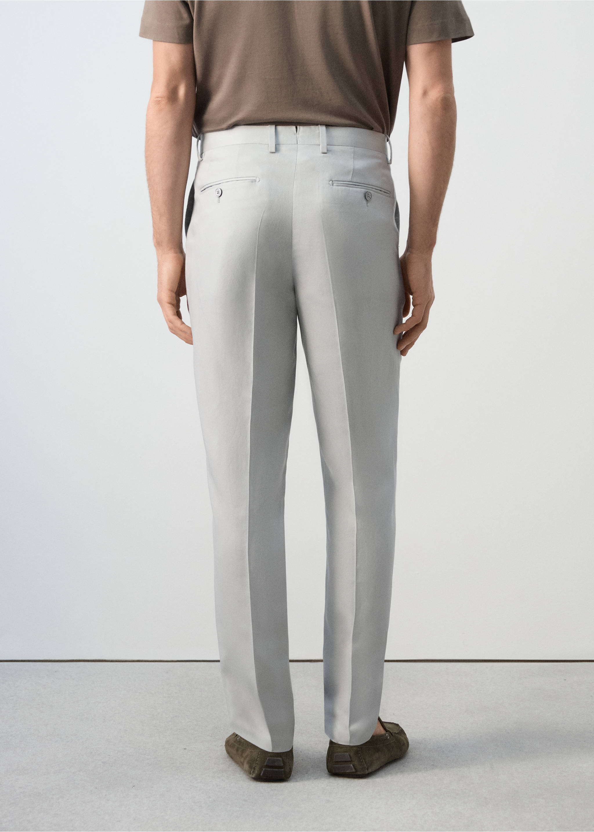 Amalfi slim fit suit trousers - Reverse of the article, Sky Blue. Ref: 27015940-00.