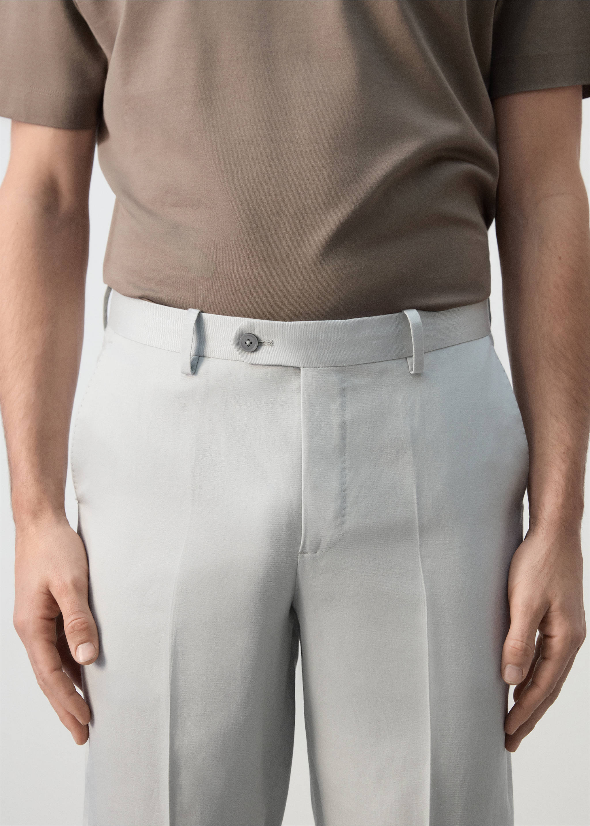 Amalfi slim fit suit trousers - Details of the article 1, Sky Blue. Ref: 27015940-00.