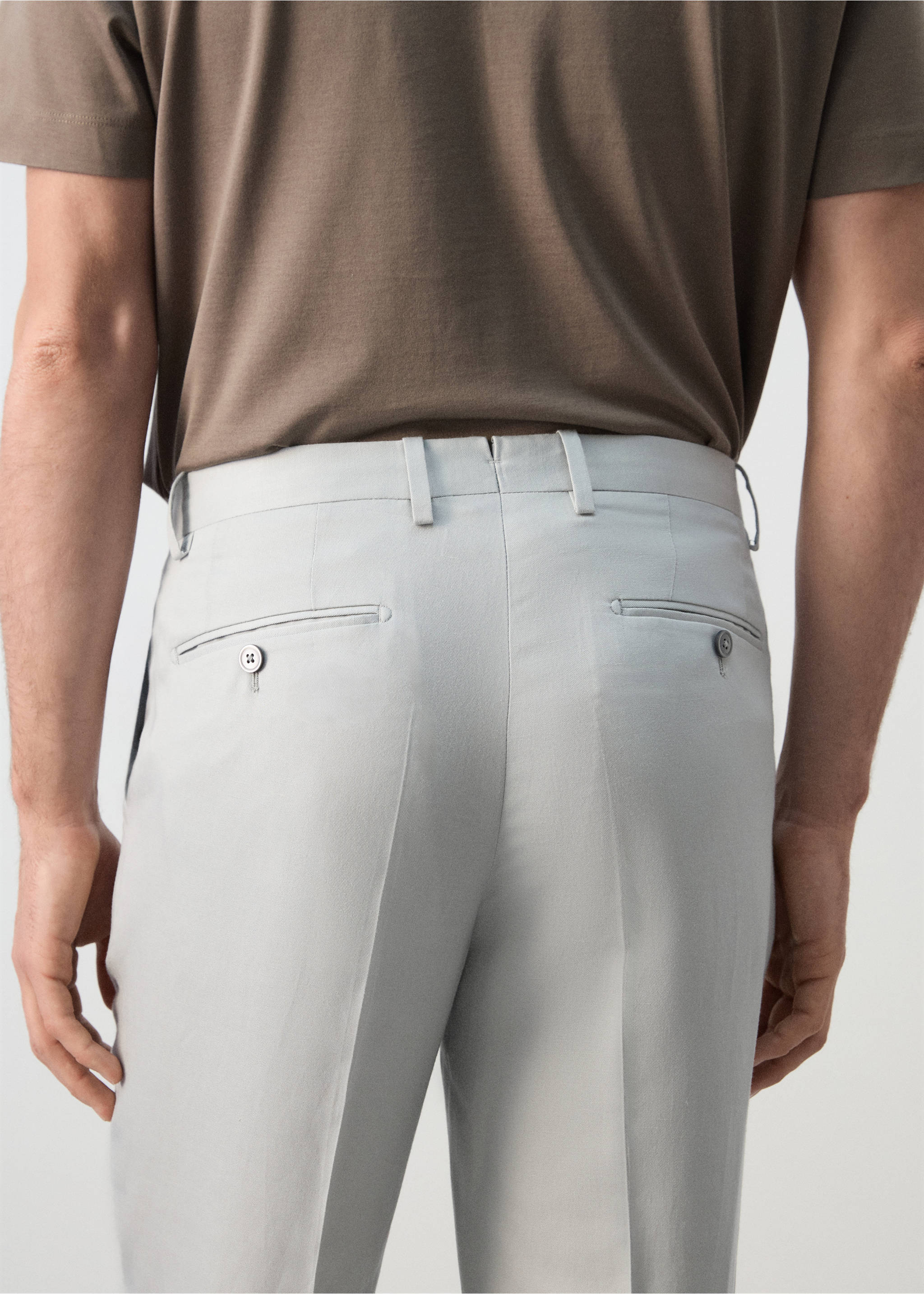 Amalfi slim fit suit trousers - Details of the article 3, Sky Blue. Ref: 27015940-00.