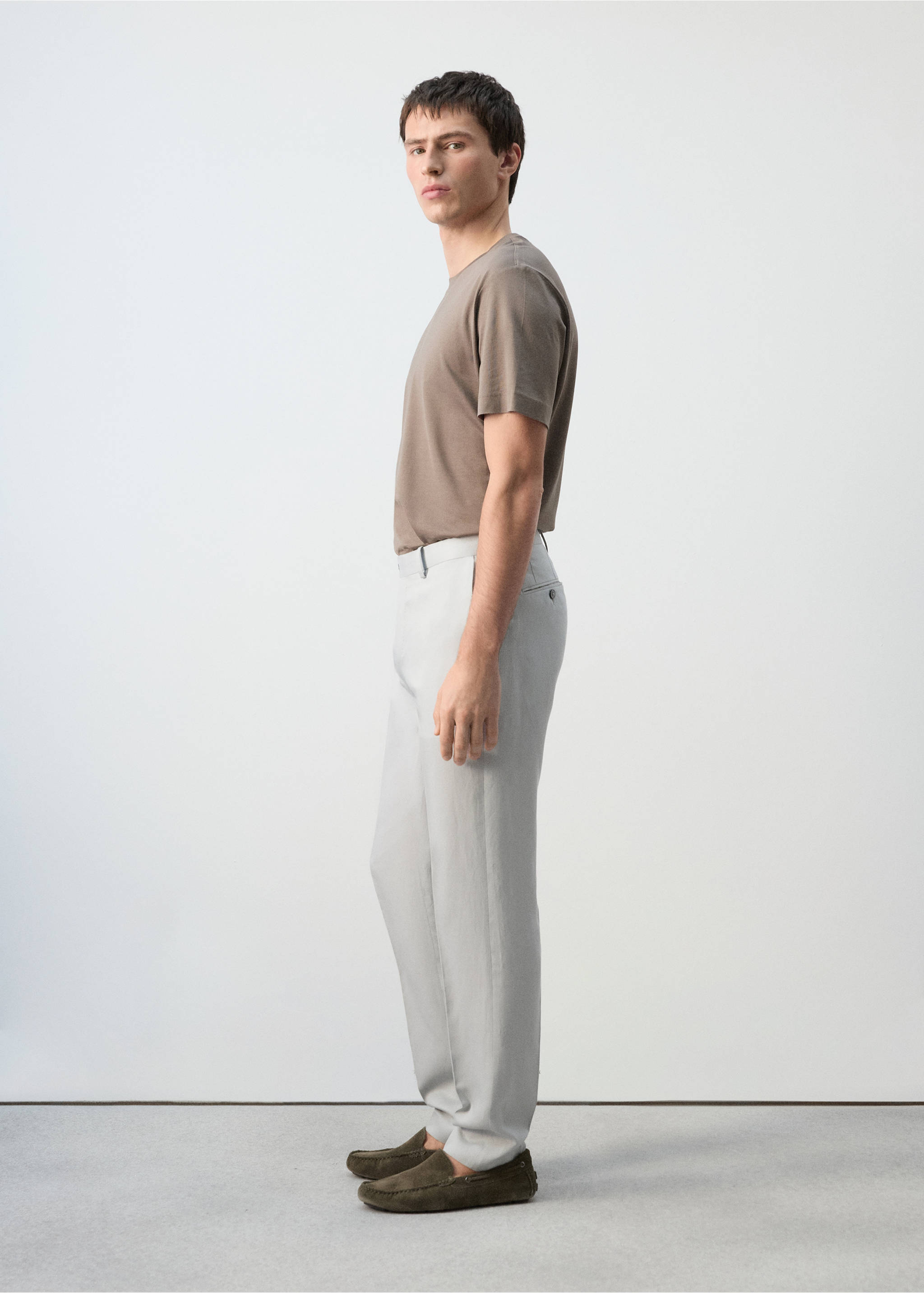 Amalfi slim fit suit trousers - Details of the article 2, Sky Blue. Ref: 27015940-00.