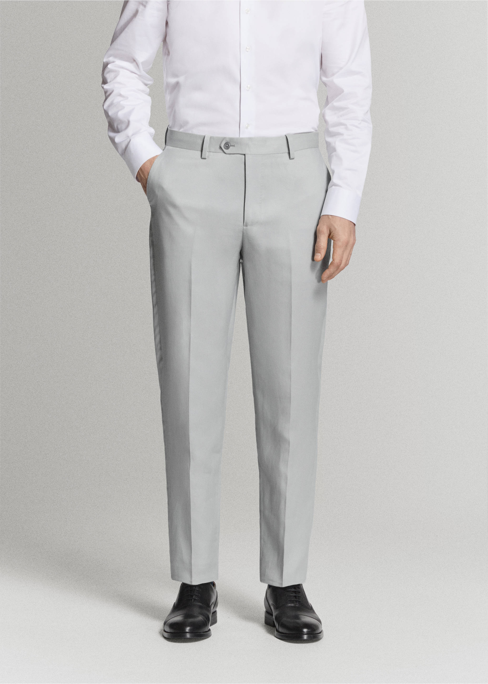 Amalfi slim fit suit trousers - Medium plane, Sky Blue. Ref: 27015940-02.