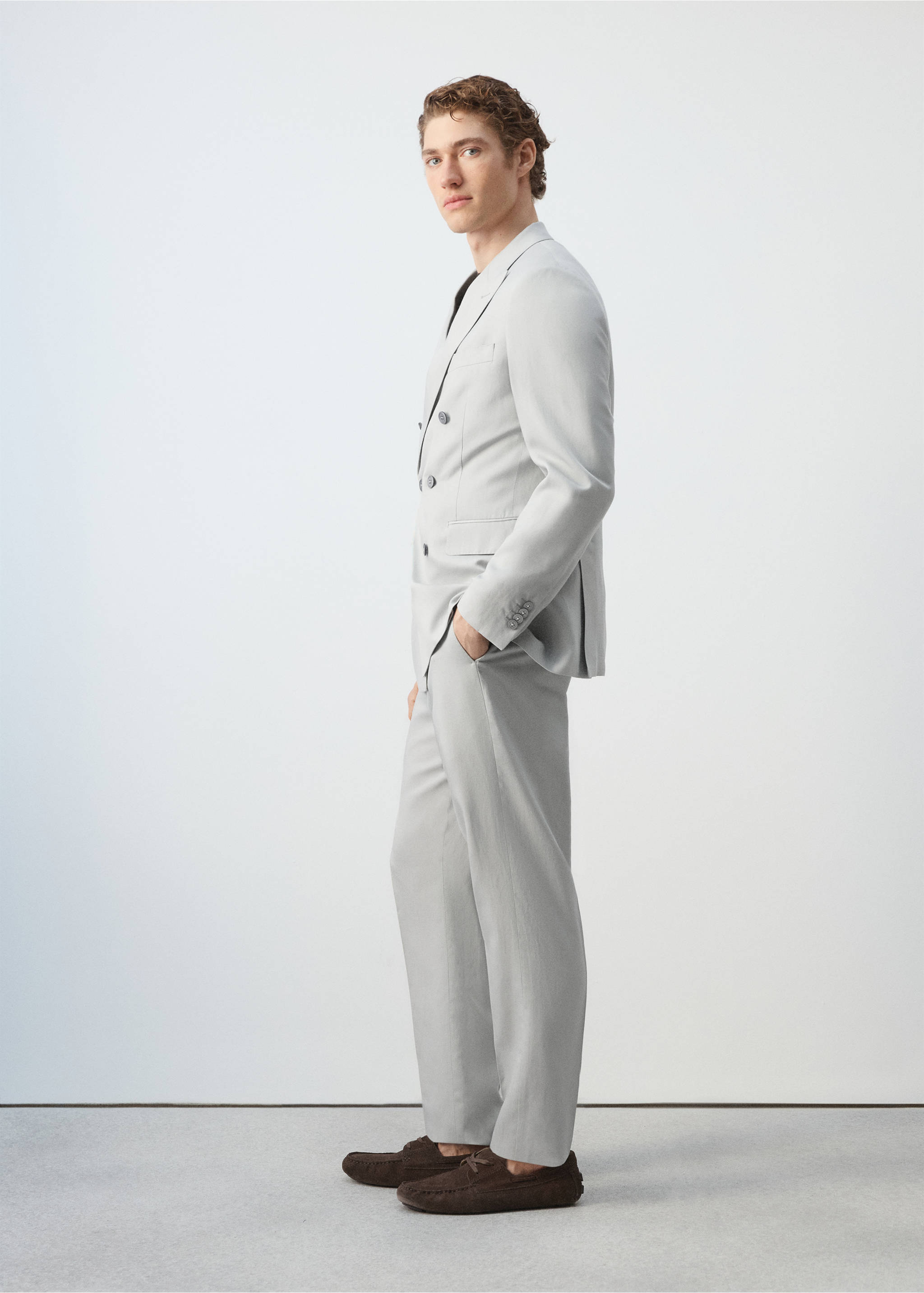 Pantalón traje Amalfi slim fit - Detalle del artículo 4, Azul celeste. Ref: 27015940-03.