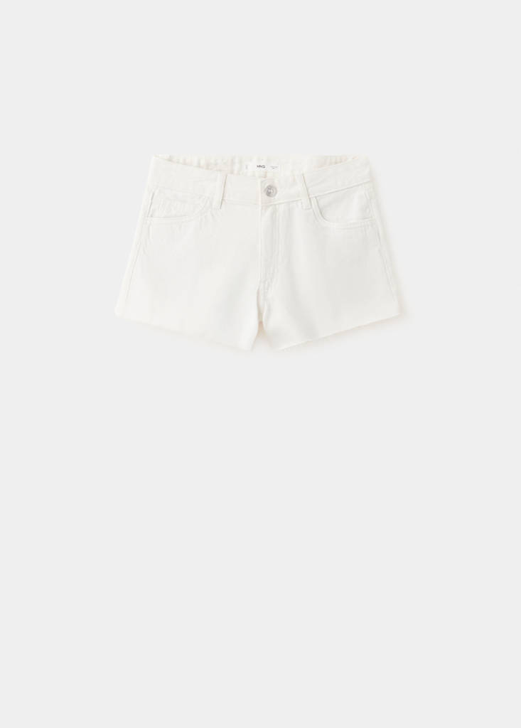 High-waist frayed hem shorts — Off White