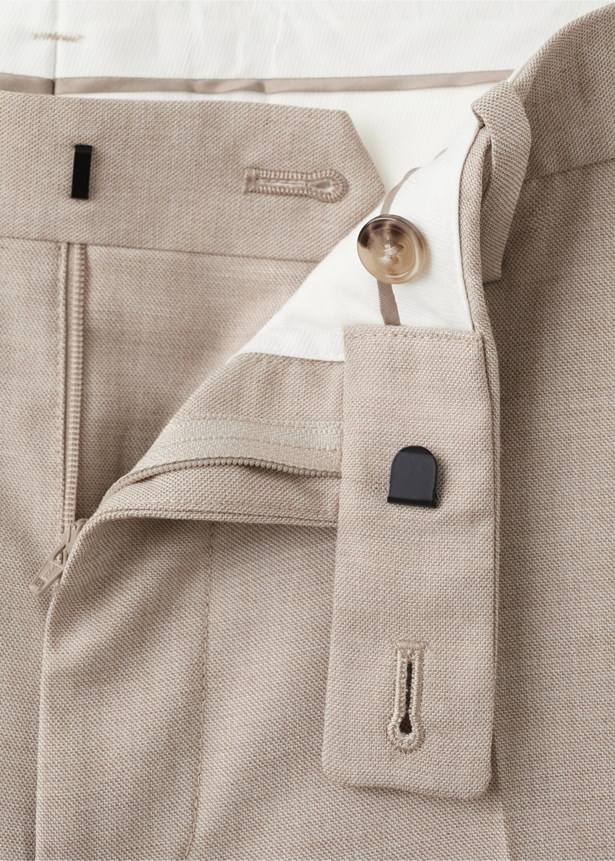 Milan slim fit kumaş pantolon - Ürün detayı 8, Bej. Ref: 27015943-00.