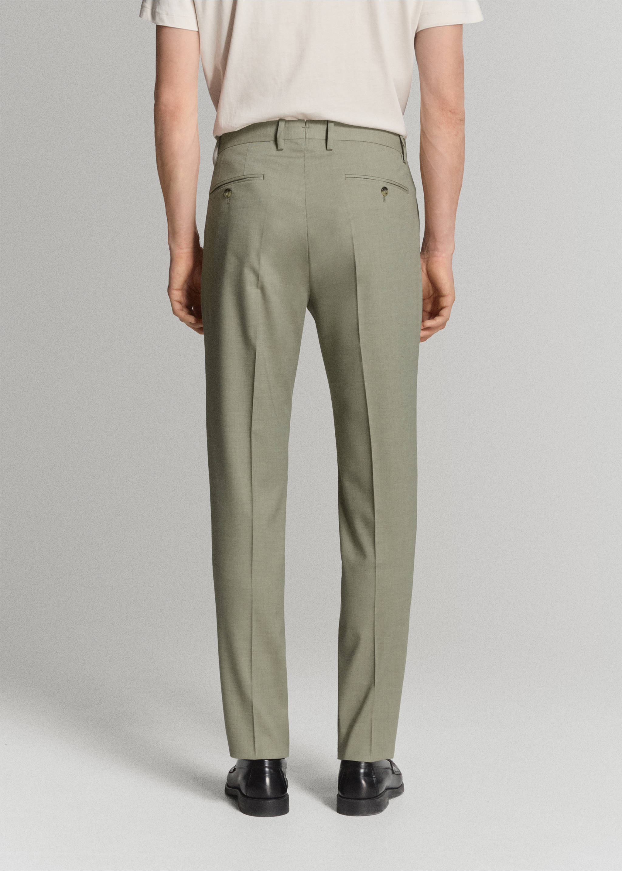 Milan slim-fit suit pants - Reverse of the article, Green. Ref: 27015944-00.