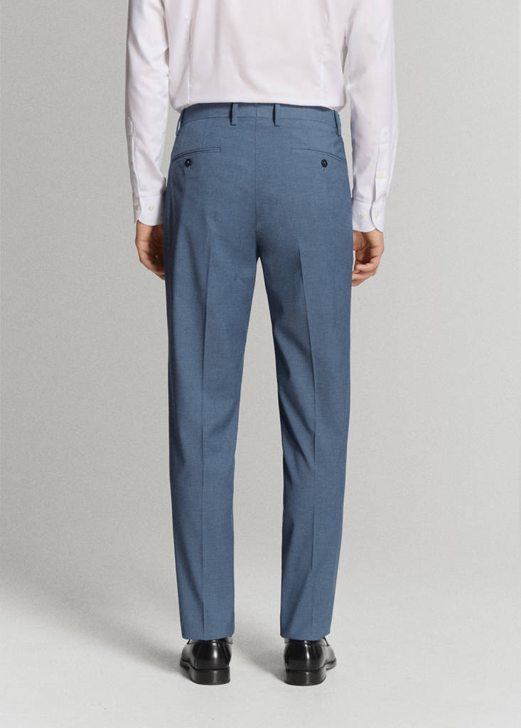 Milan slim-fit suit trousers — Indigo Blue