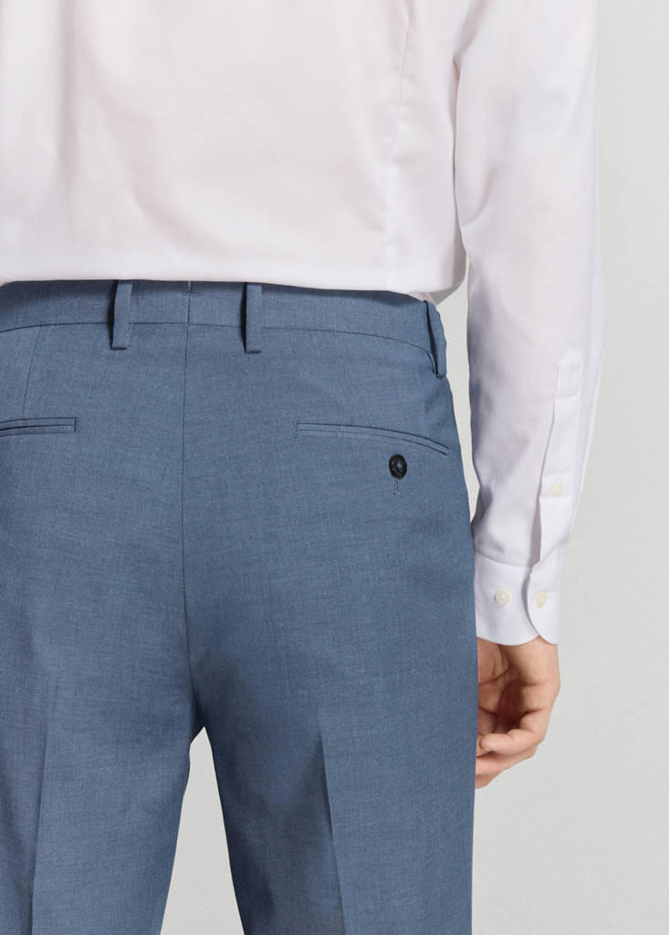 Milan slim-fit suit trousers — Indigo Blue