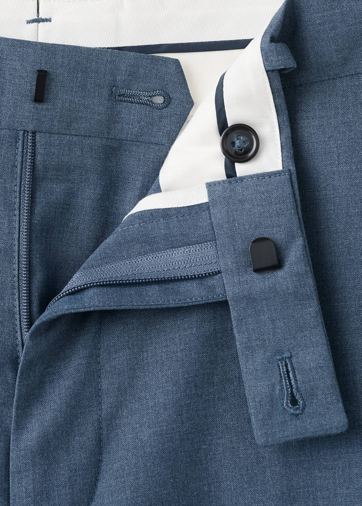 Milan slim-fit suit trousers — Indigo Blue