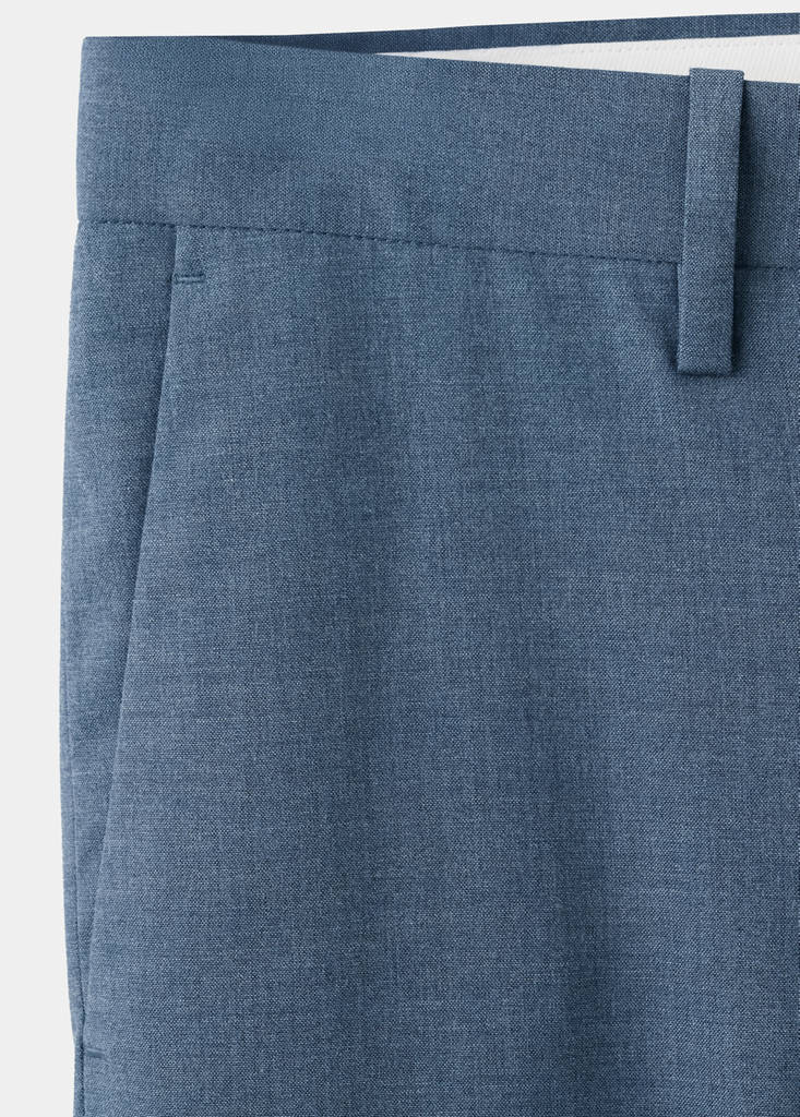 Milan slim-fit suit trousers — Indigo Blue