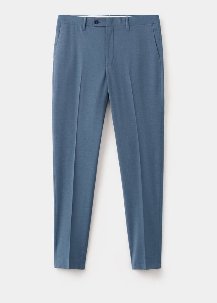 Milan slim-fit suit trousers — Indigo Blue