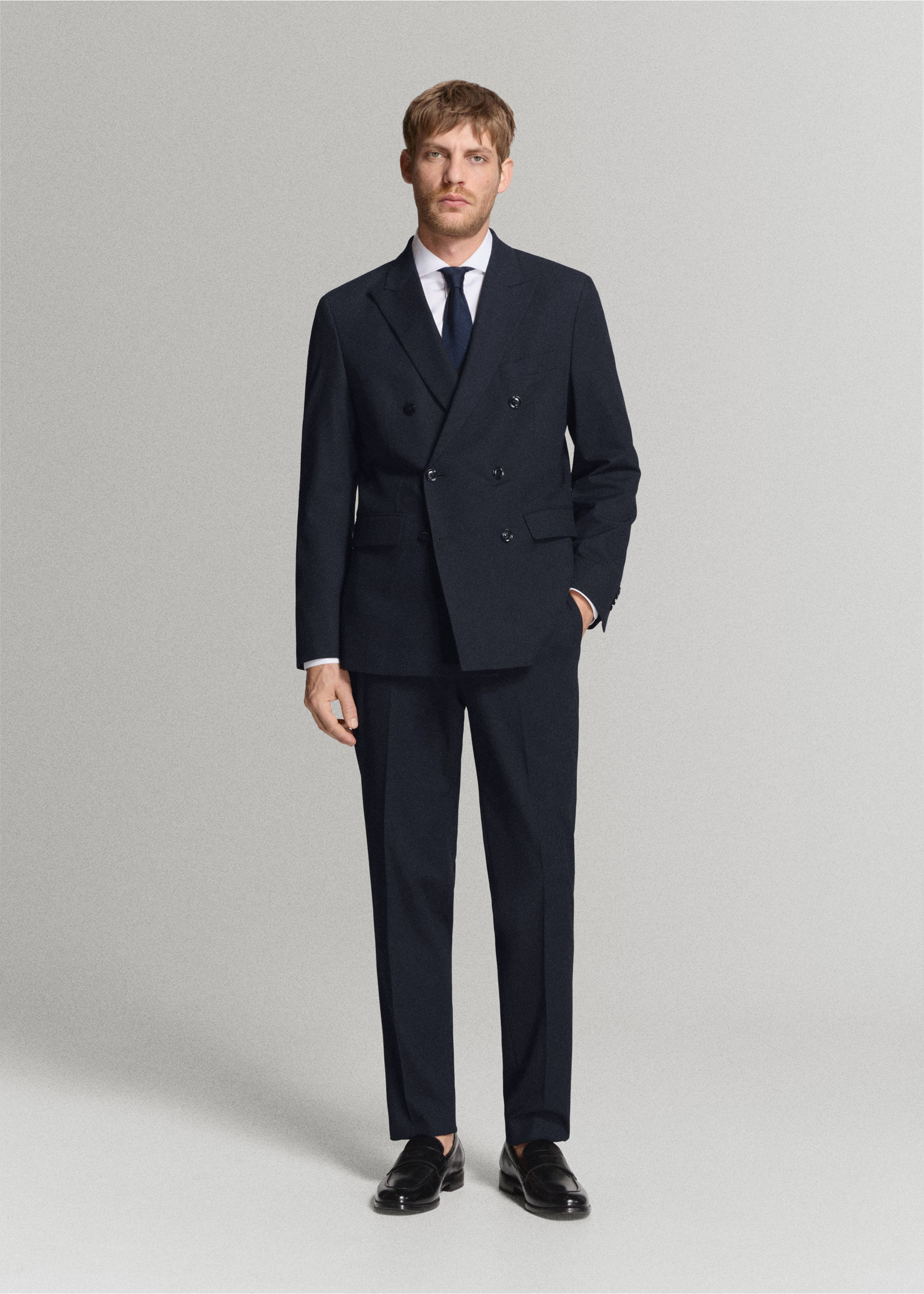 Pantalón traje Mónaco slim fit - Plano general, Azul marino. Ref: 27015946-00.