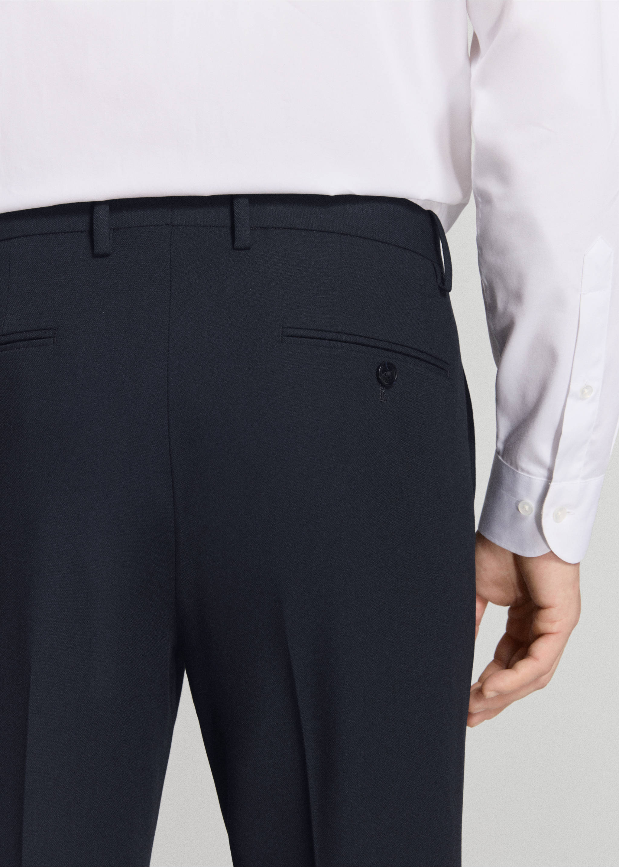 Pantalón traje Mónaco slim fit - Detalle del artículo 6, Azul marino. Ref: 27015946-00.