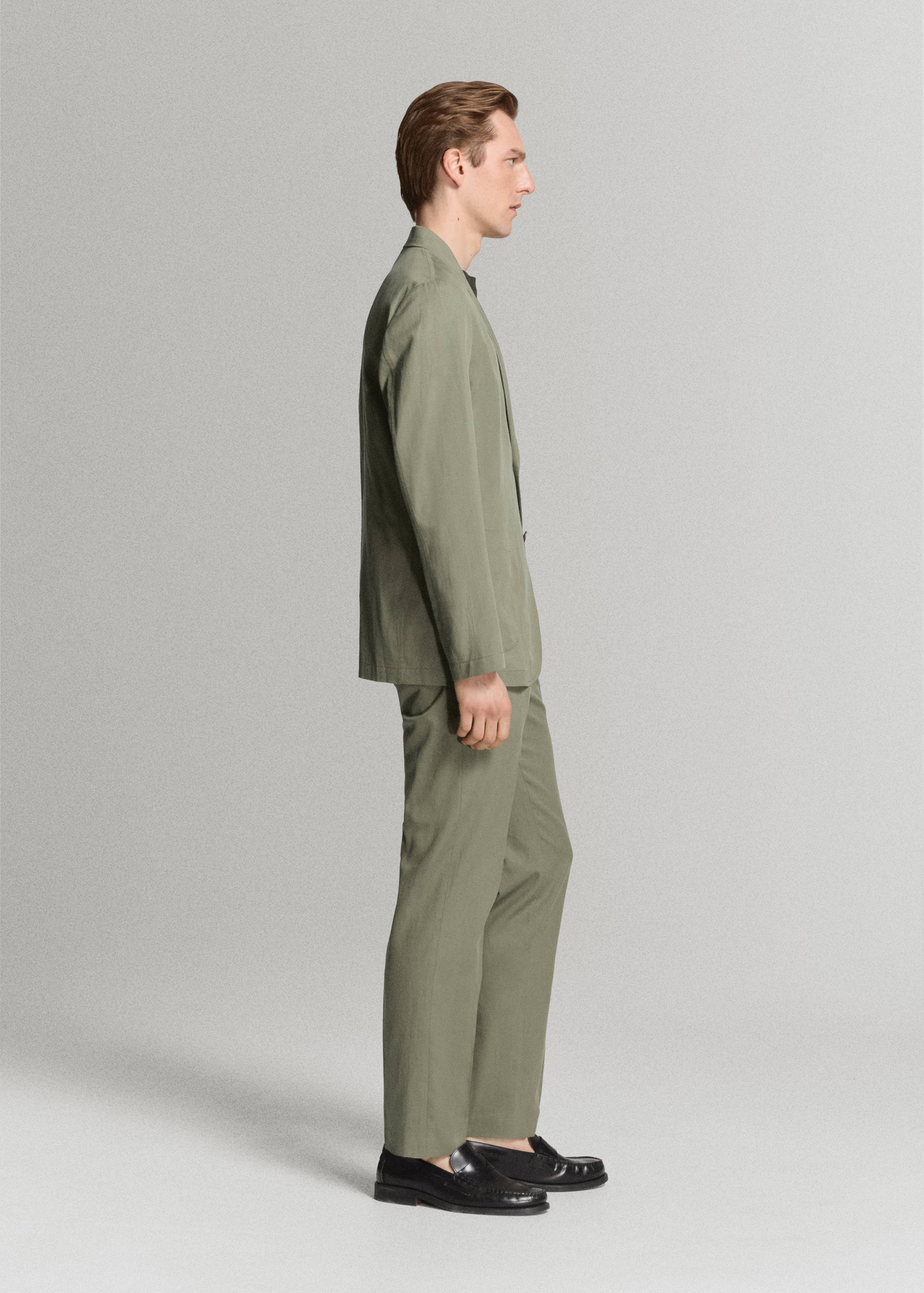 Slim-fit linen-lyocell-blend pants - Details of the article 2