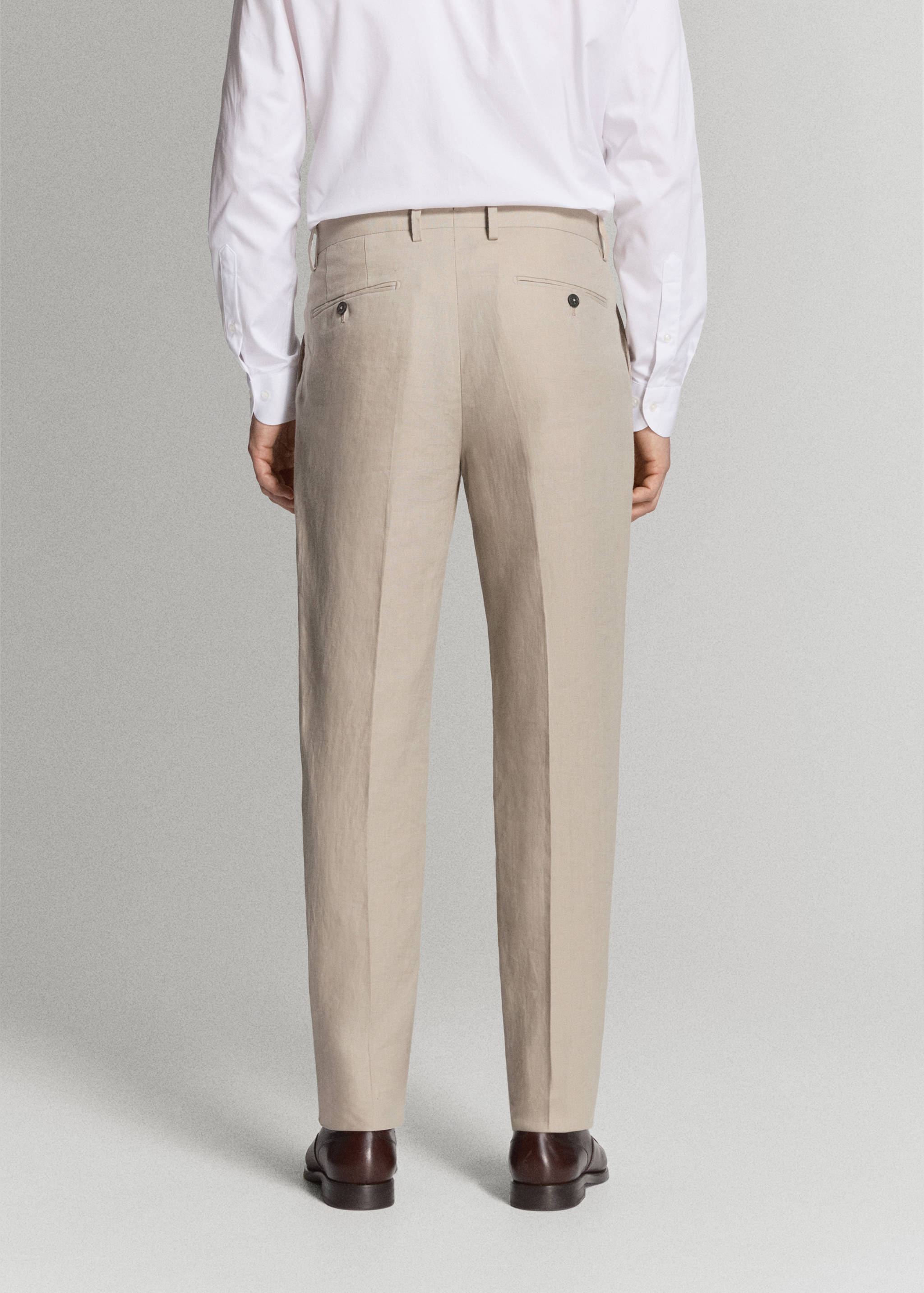 Pantalón traje Amalfi 100% lino slim fit - Reverso del artículo