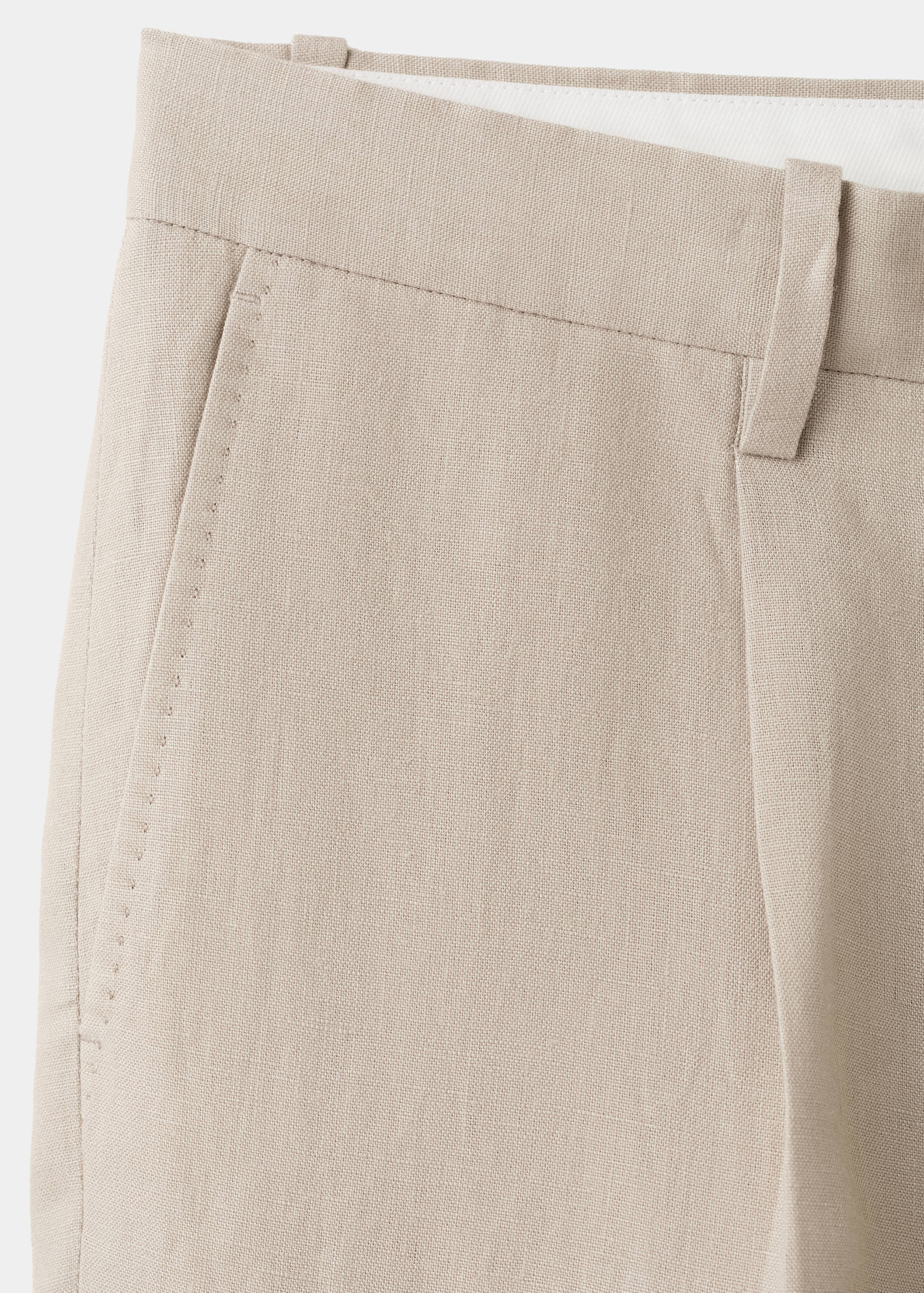 Amalfi 100% linen slim-fit suit trousers - Details of the article 8