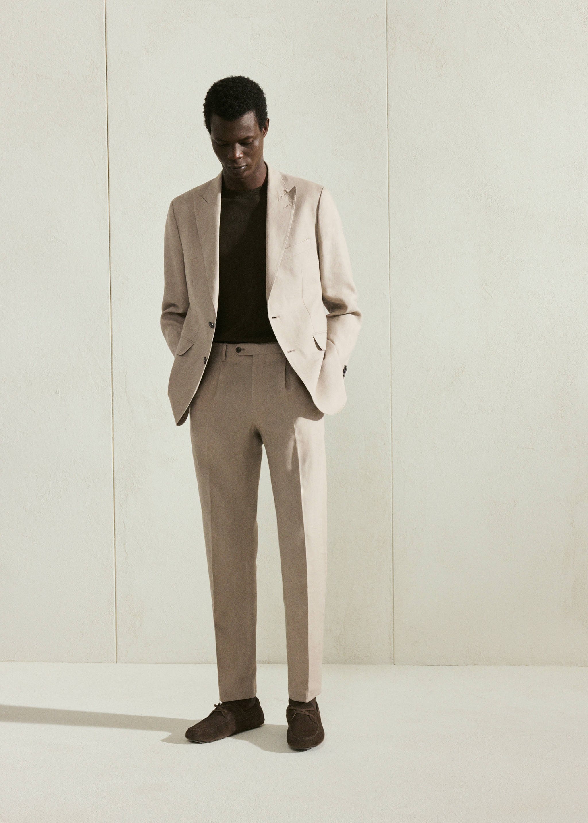 Amalfi 100% linen slim-fit suit trousers - Details of the article 5